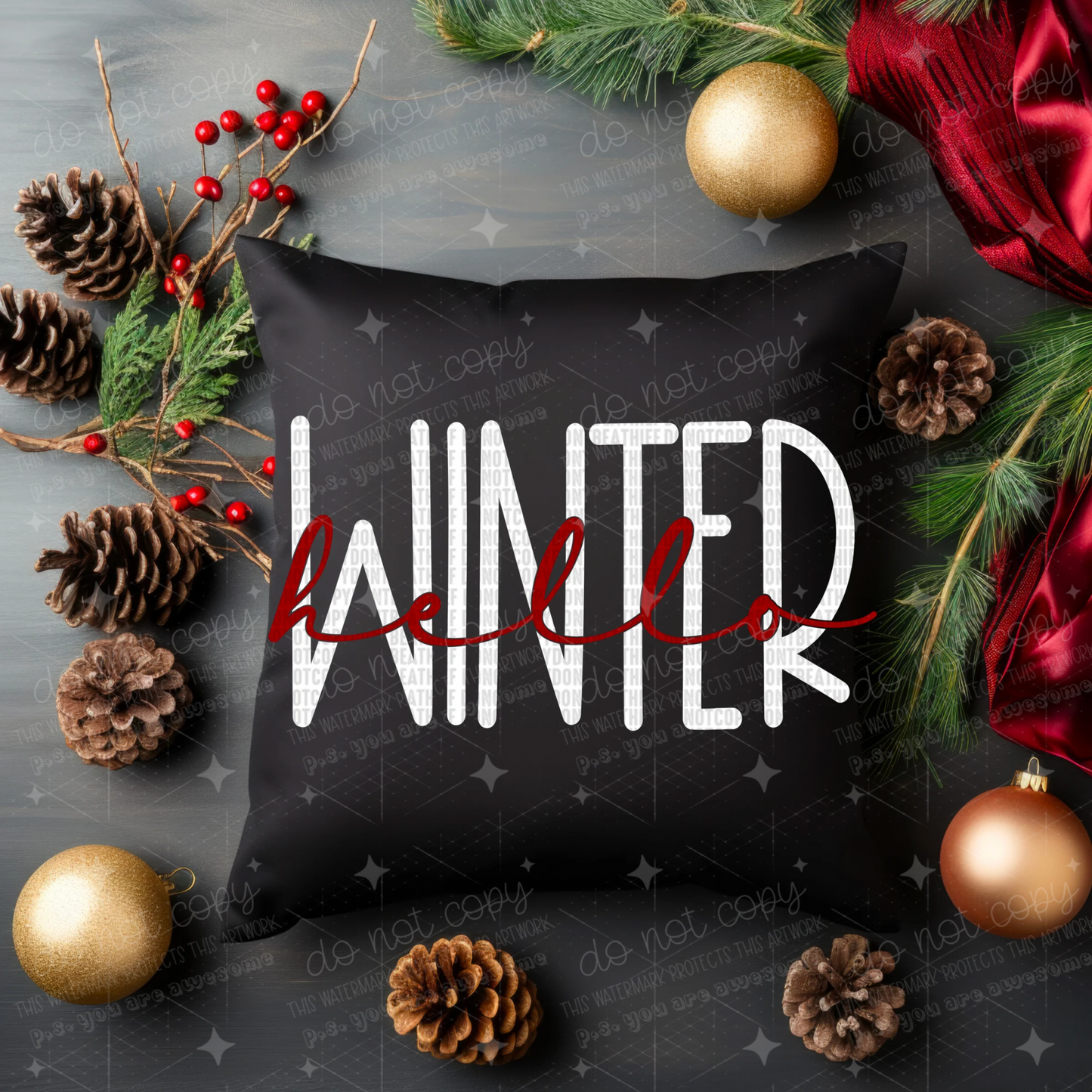 HELLO WINTER - DTF TRANSFER