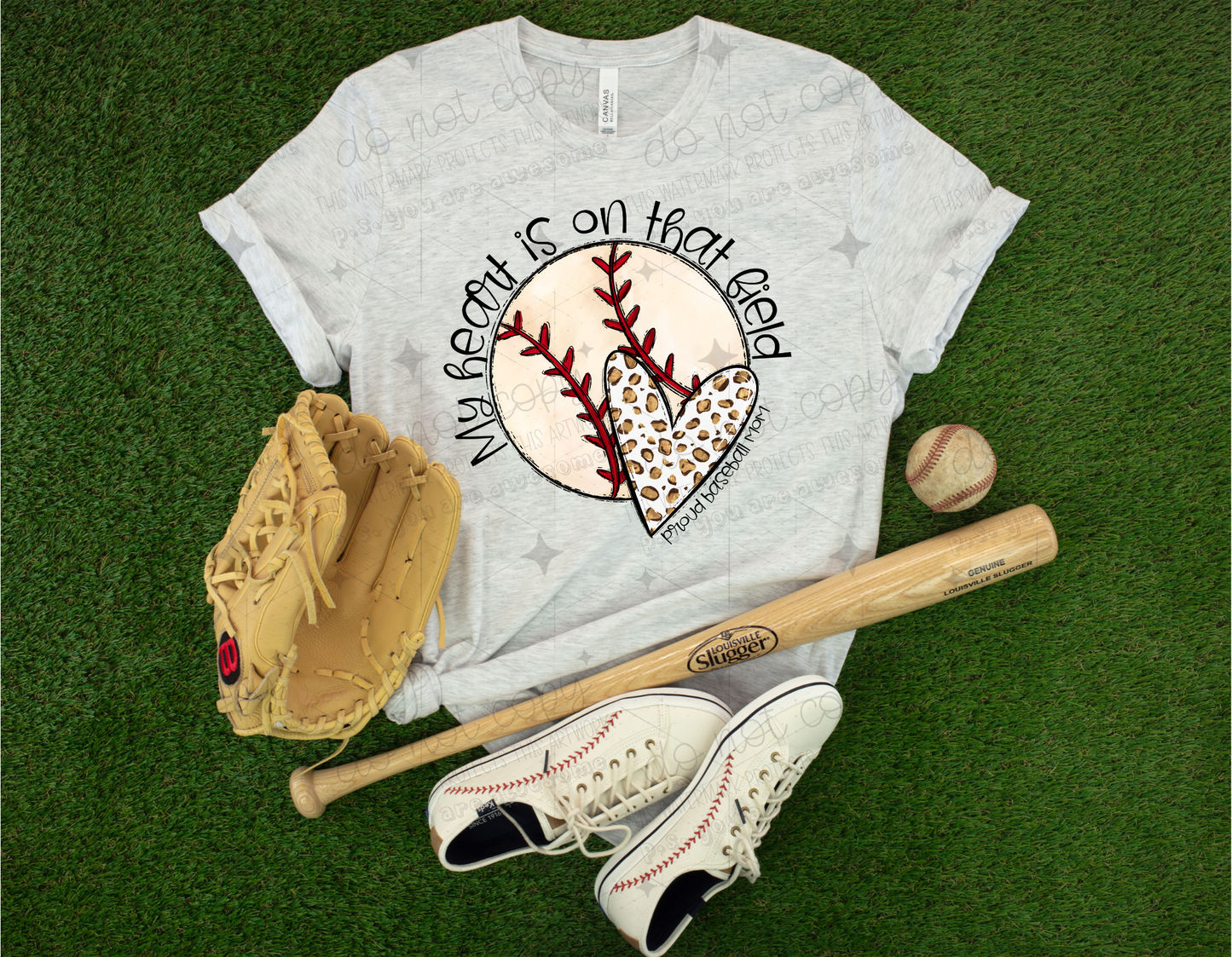 MY HEART IS ON THAT FIELD- BASEBALL - DTF TRANSFER