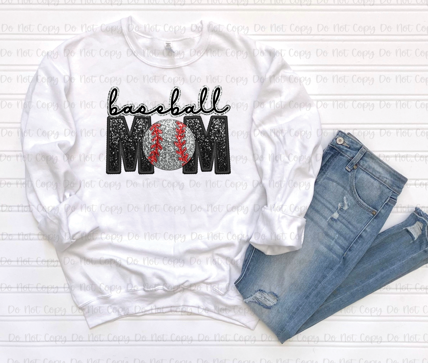 MOM SPORTS - FAUX GLITTER - DTF TRANSFER