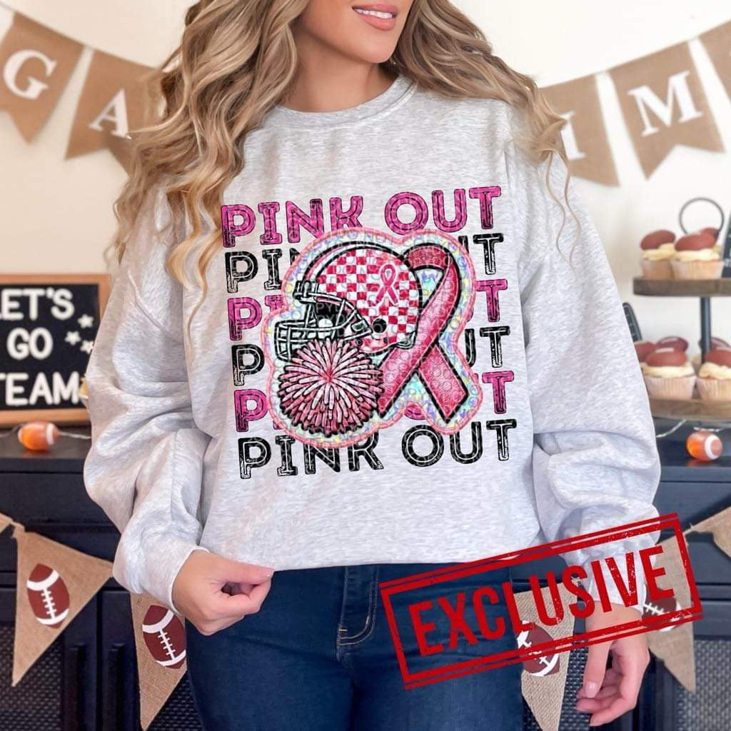 PINK OUT CHEER W/HELMET *OLLIE & CO. EXCLUSIVE* - DTF TRANSFER