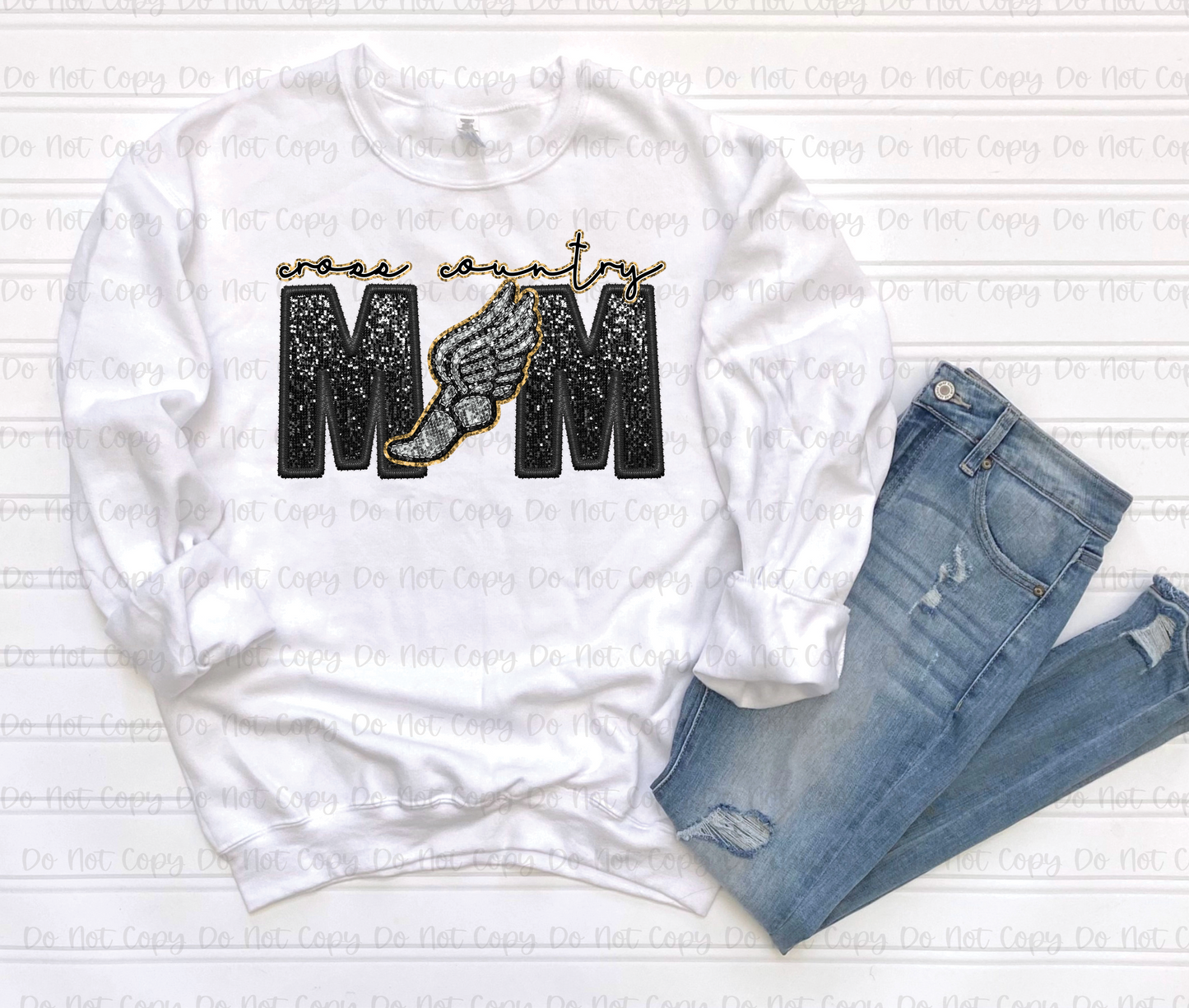 MOM SPORTS - FAUX GLITTER - DTF TRANSFER