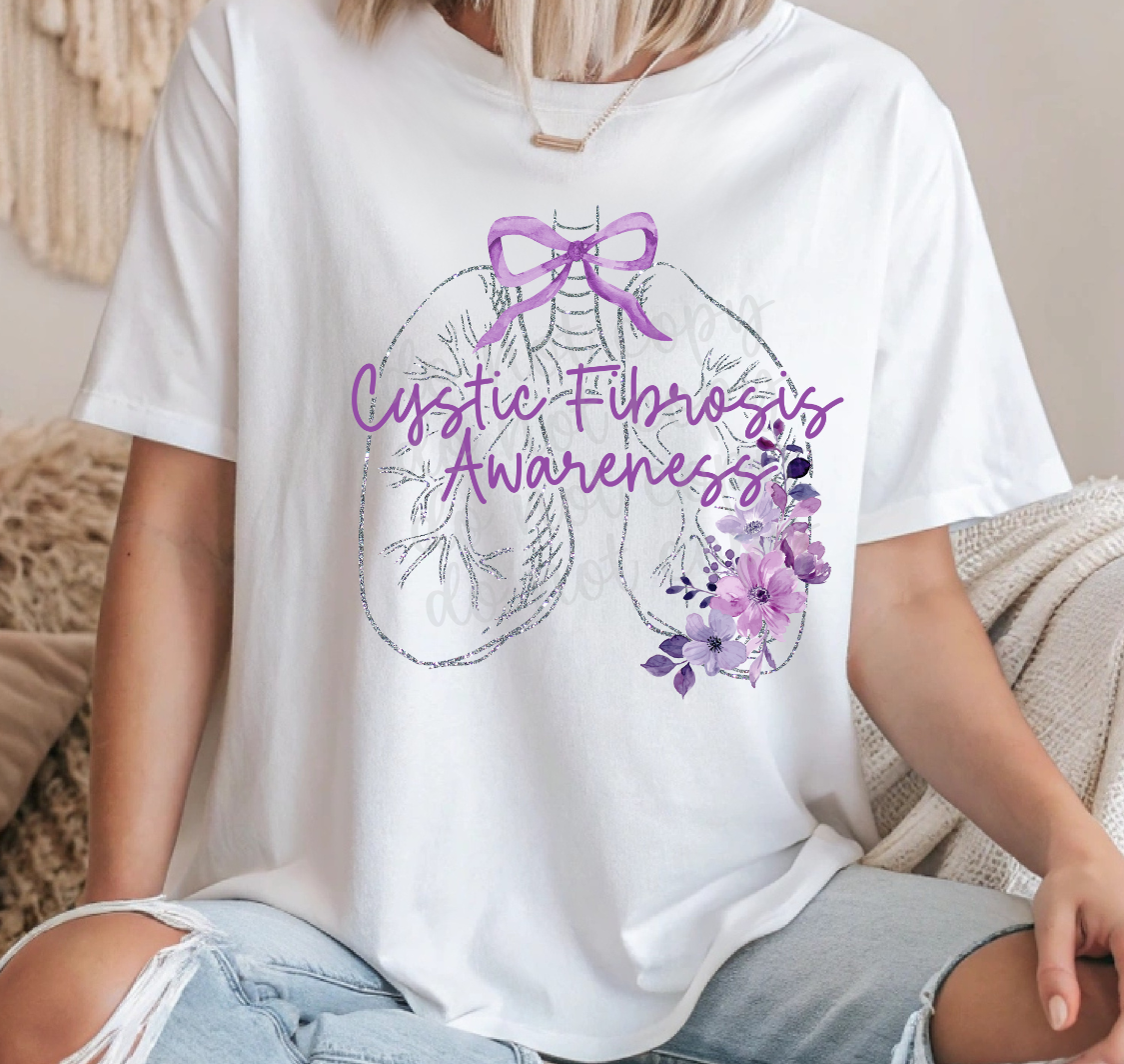 CYSTIC FIBROSIS AWARENESS - DTF TRANSFER