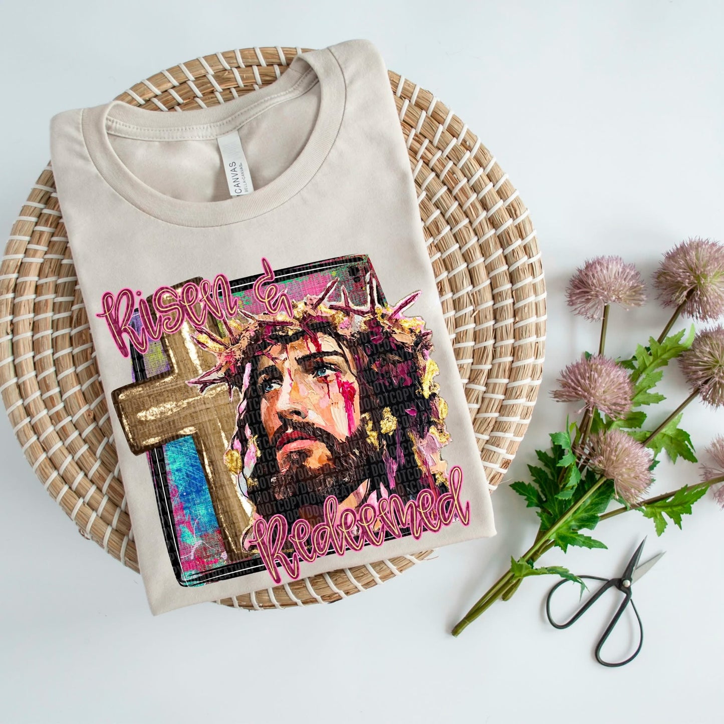 RISEN & REDEEMED - DTF TRANSFER