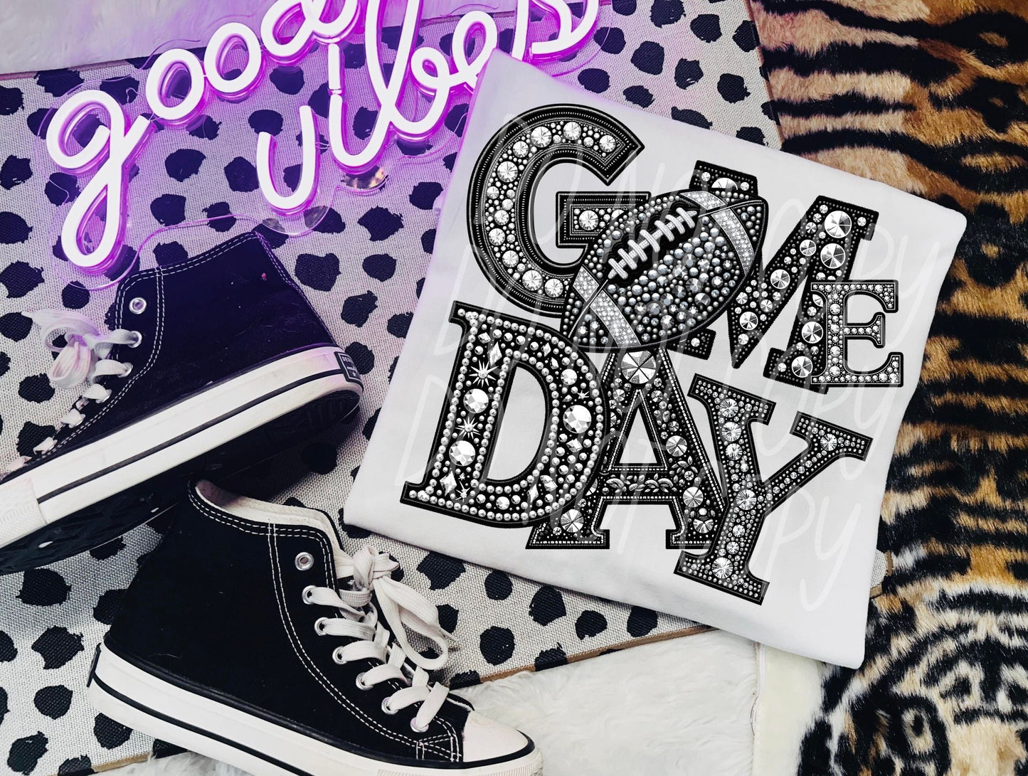 GAME DAY - FAUX RHINESTONES - DTF TRANSFER