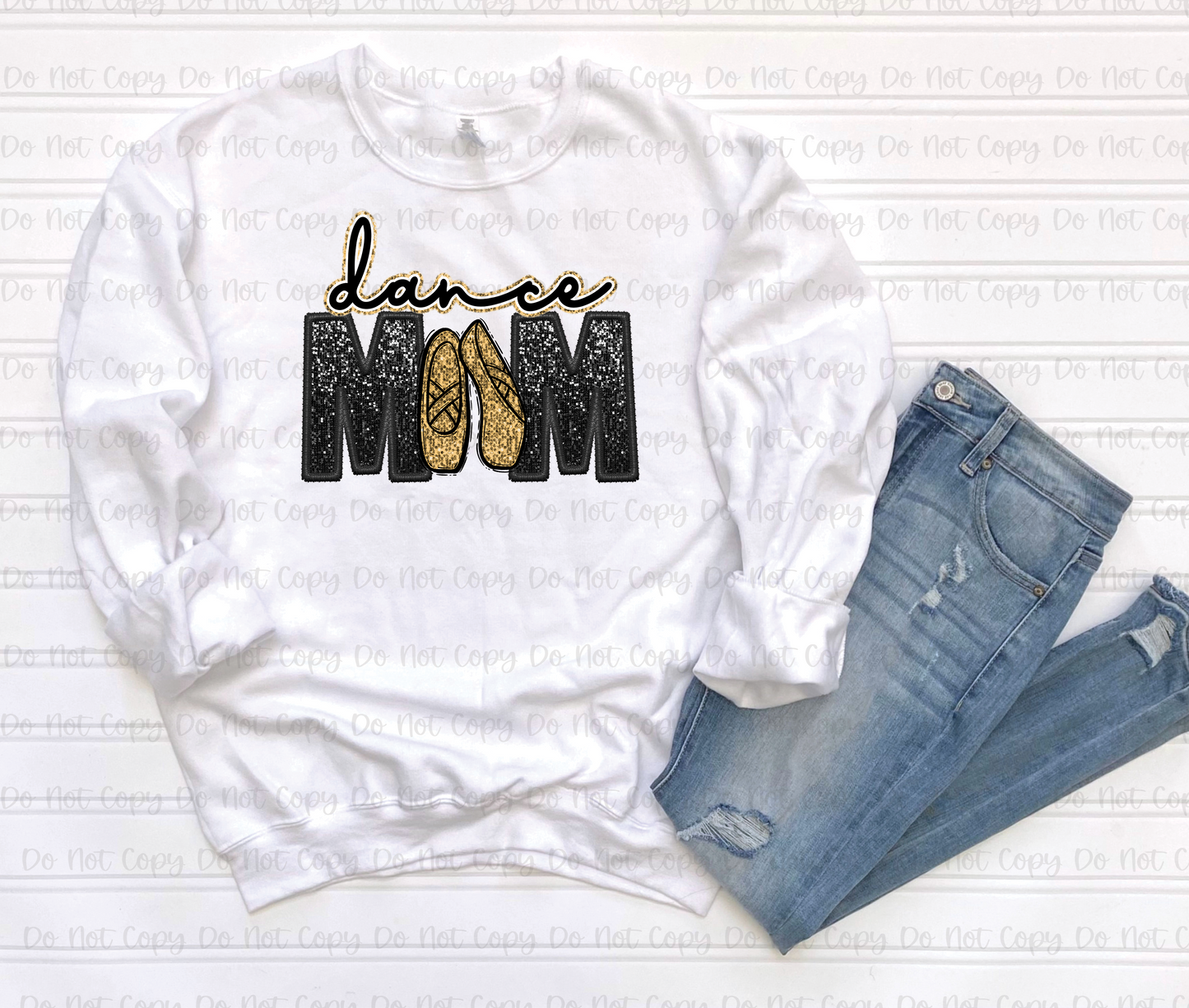 MOM SPORTS - FAUX GLITTER - DTF TRANSFER