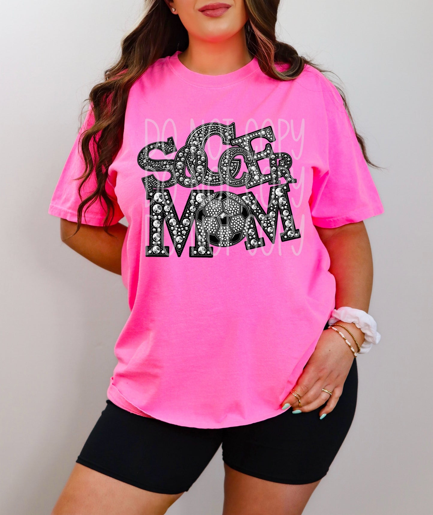 SPORTS MOM - FAUX RHINESTONES - DTF TRANSFER