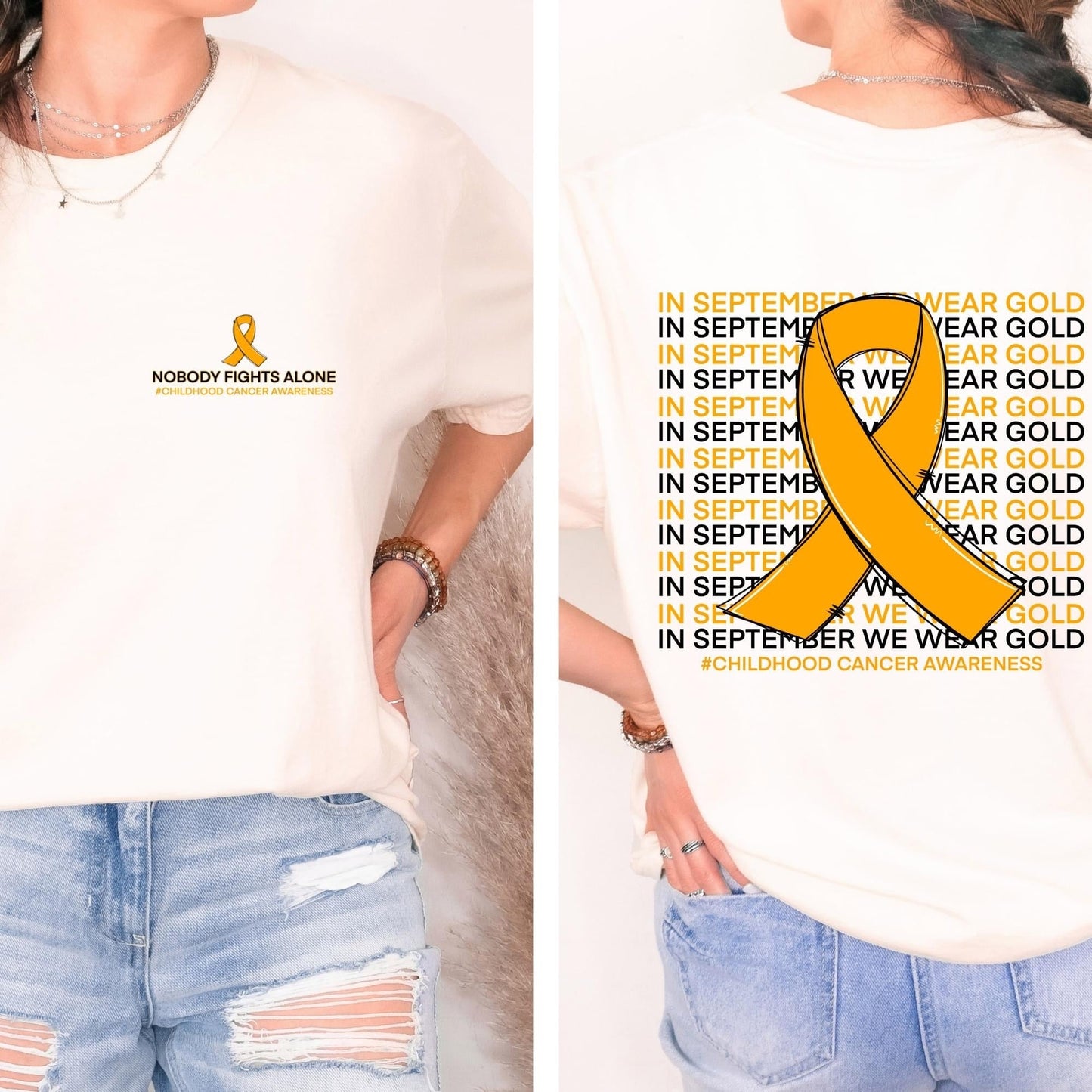 Nobody fights alone *Ollie & Co. Exclusive* - FRONT+BACK - DTF TRANSFER