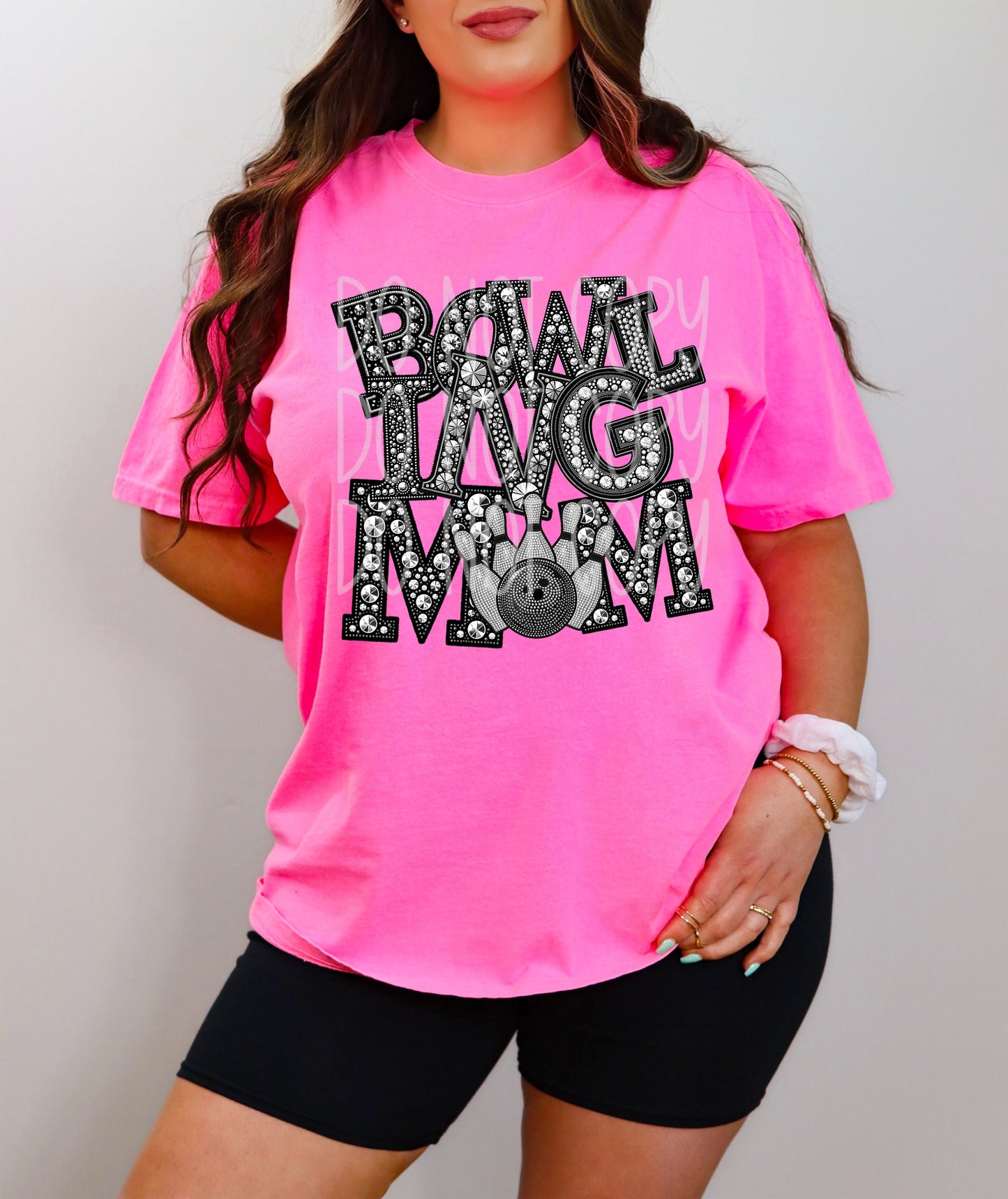 SPORTS MOM - FAUX RHINESTONES - DTF TRANSFER