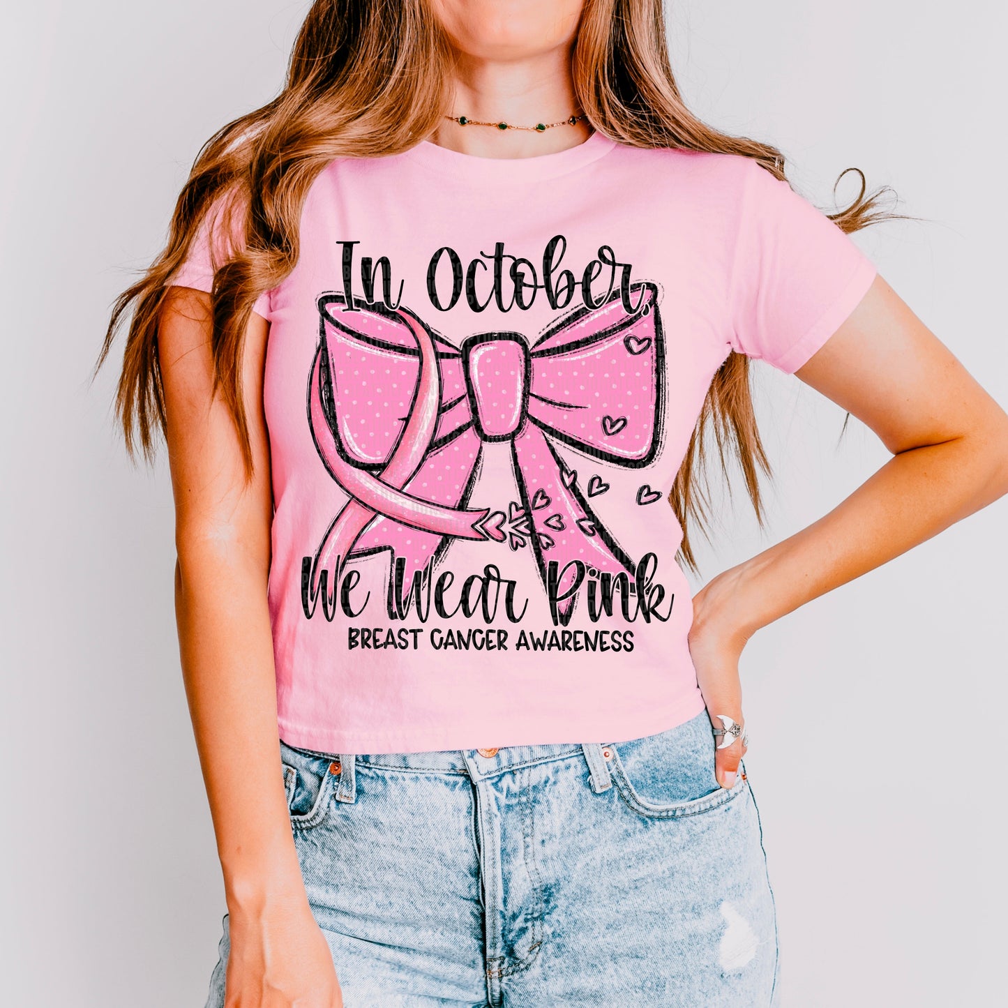 IN OCTOBER WE WEAR PINK - DTF TRANSFER