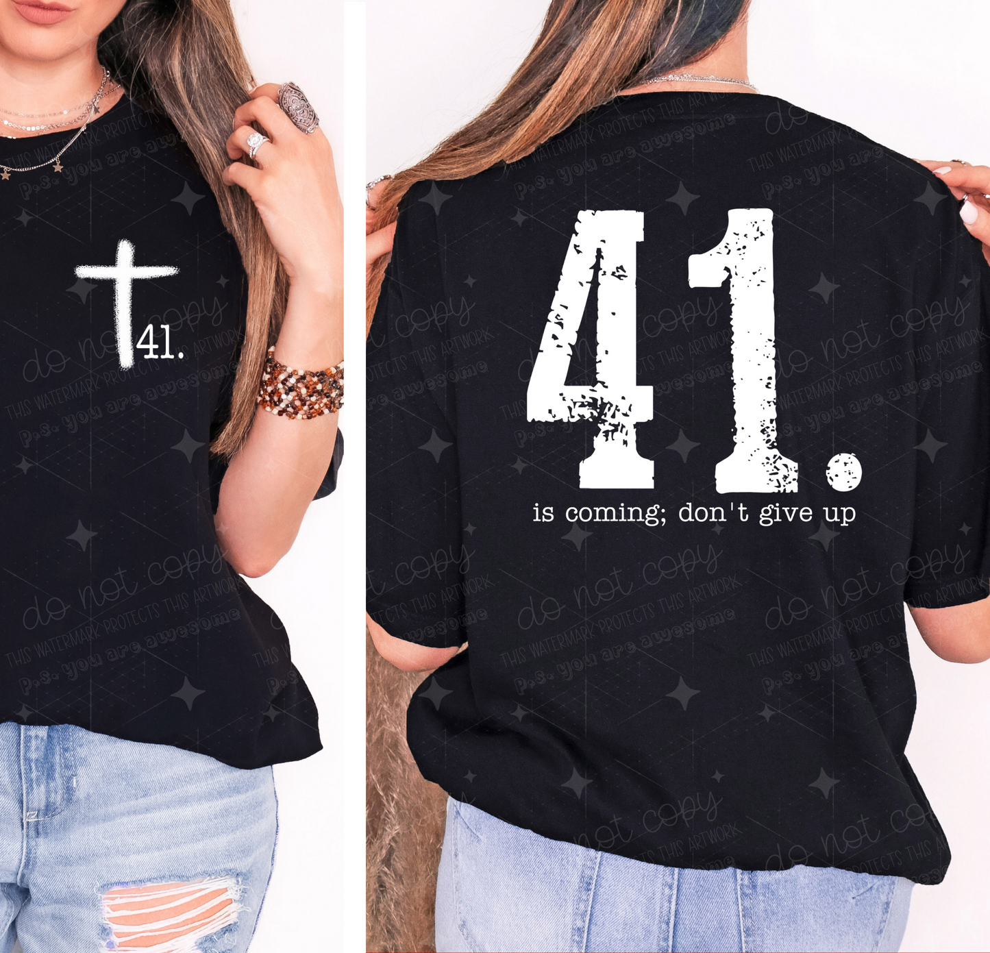 41 is coming - FRONT+BACK - DTF TRANSFER