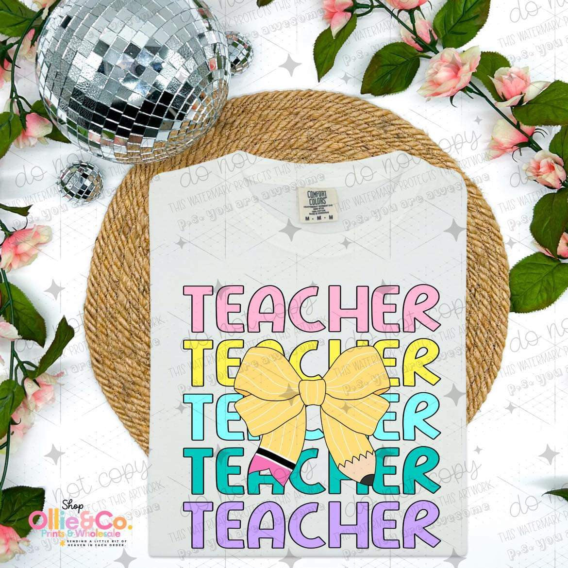TEACHER BOW - DTF TRANSFER