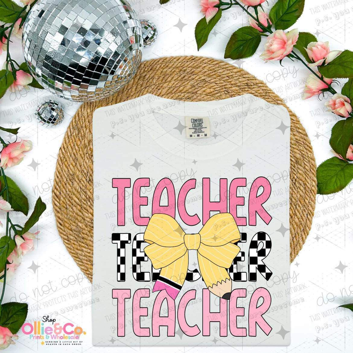 TEACHER BOW - DTF TRANSFER