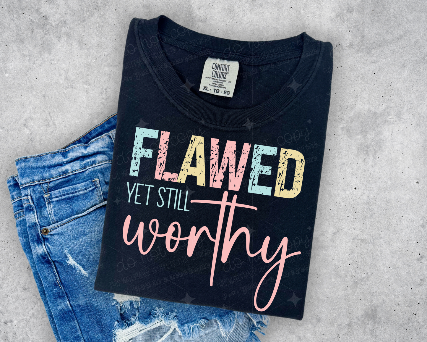 FLAWED YET STILL WORTHY - DTF TRANSFER