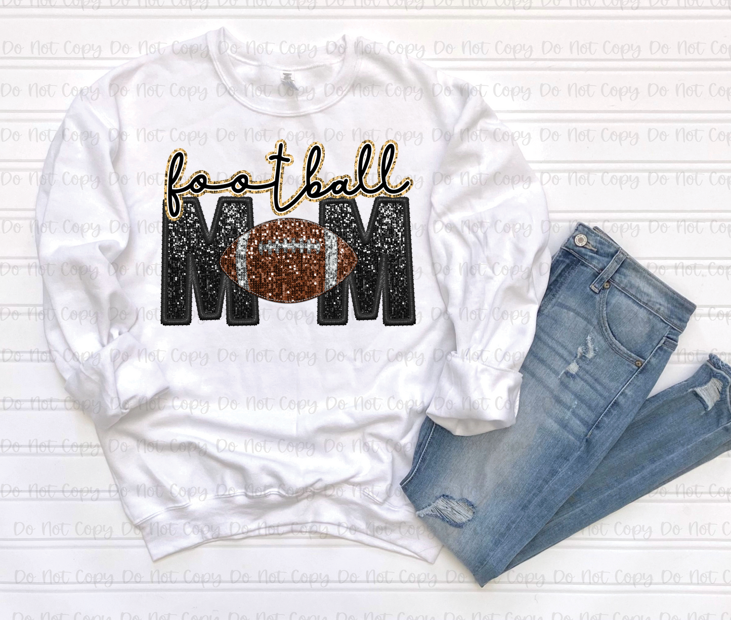 MOM SPORTS - FAUX GLITTER - DTF TRANSFER