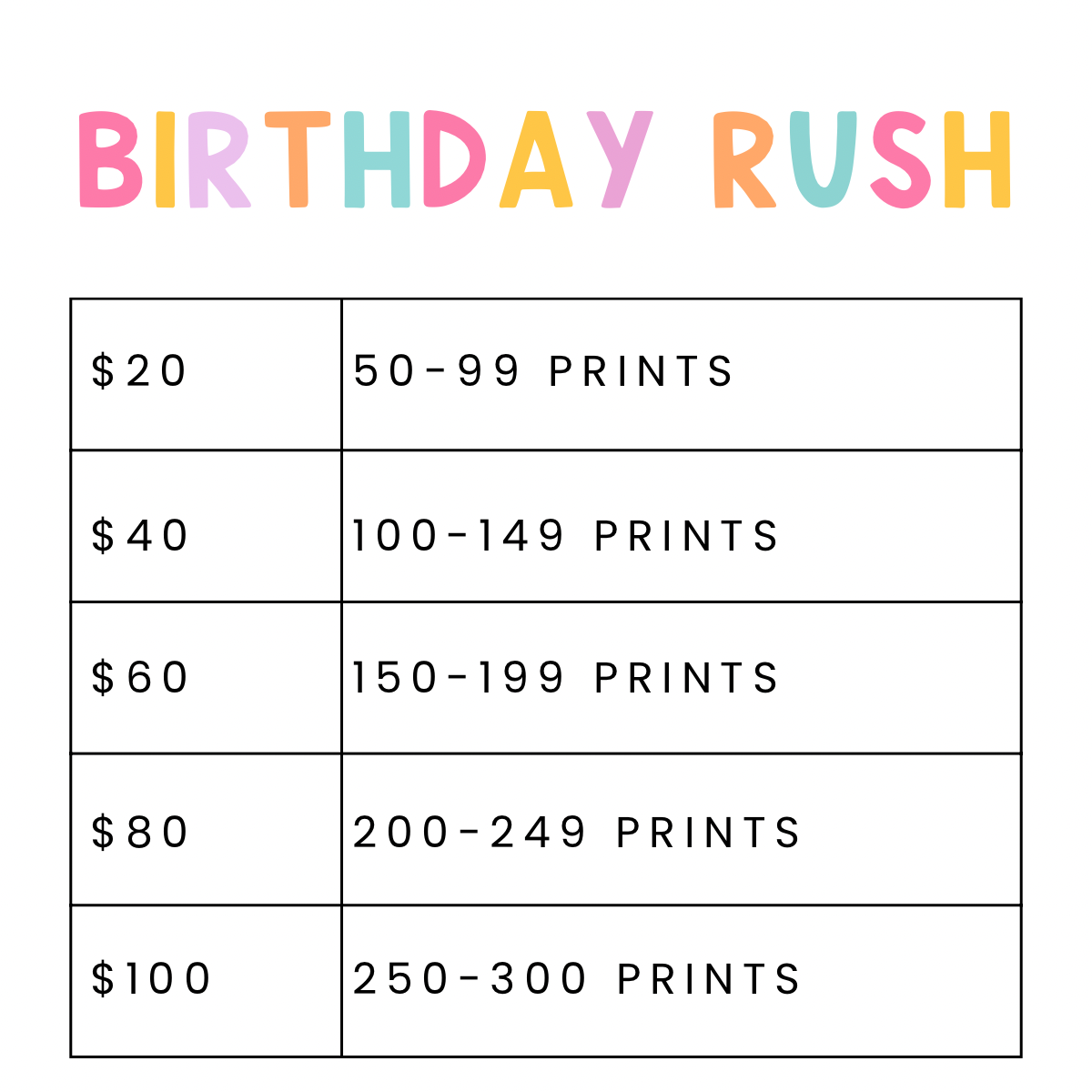 Singles Rush (SHIPS BY 10/1 ALLOW 24 HRS TO SCAN)