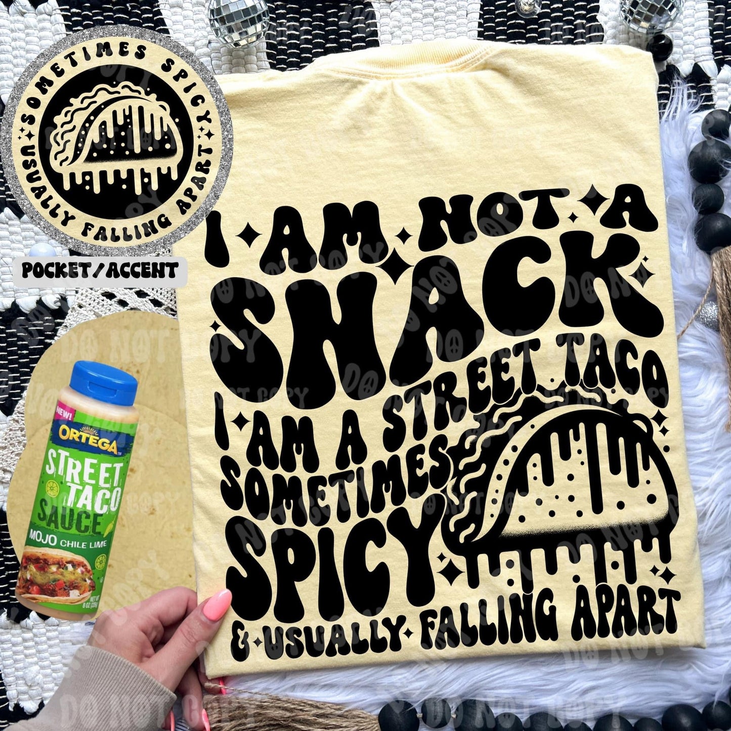 Street Taco Fall Apart - FRONT+BACK - DTF TRANSFER