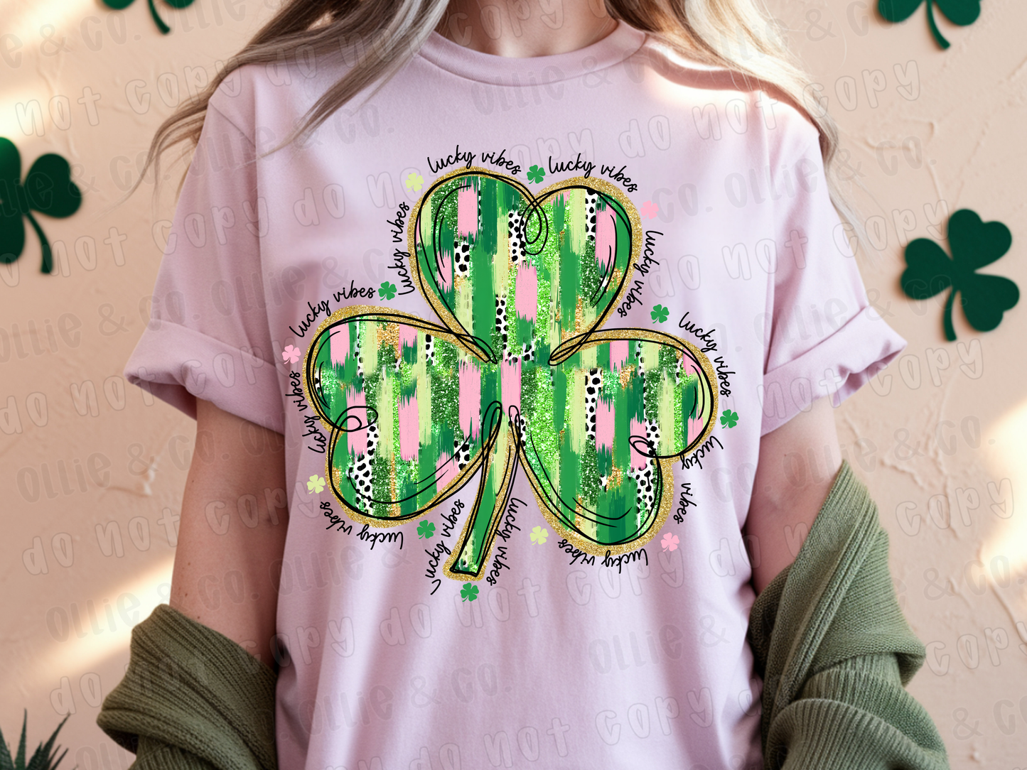 LUCKY VIBES SHAMROCK BRUSHSTROKE - DTF TRANSFER