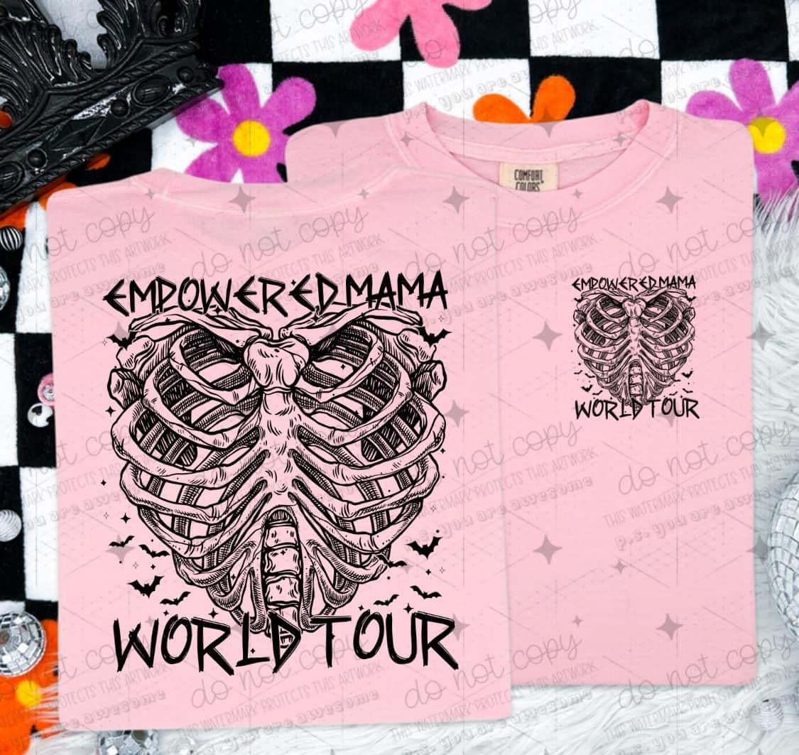 Empowered Mama World Tour - FRONT+BACK - DTF TRANSFER