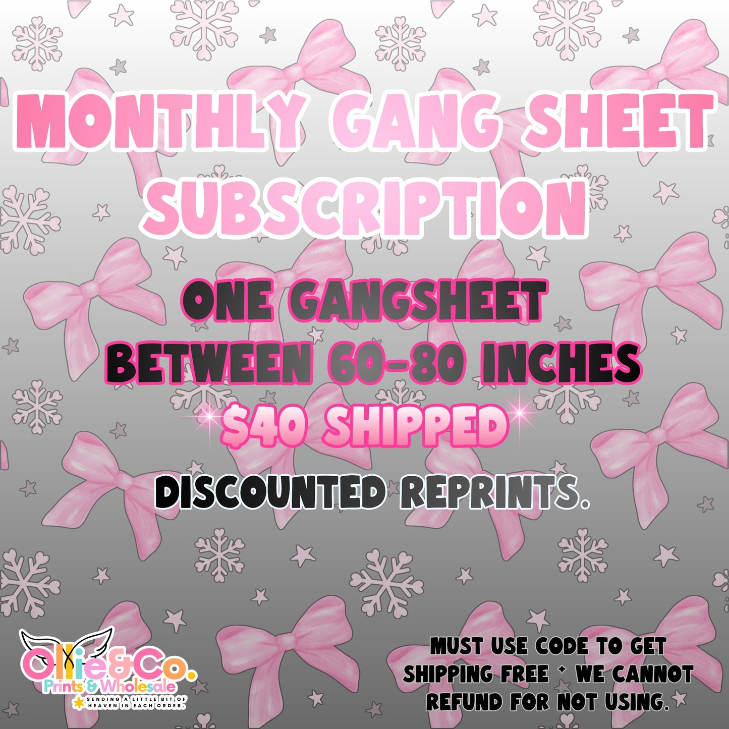 MONTHLY MYSTERY GANG SHEET SUBSCRIPTION
