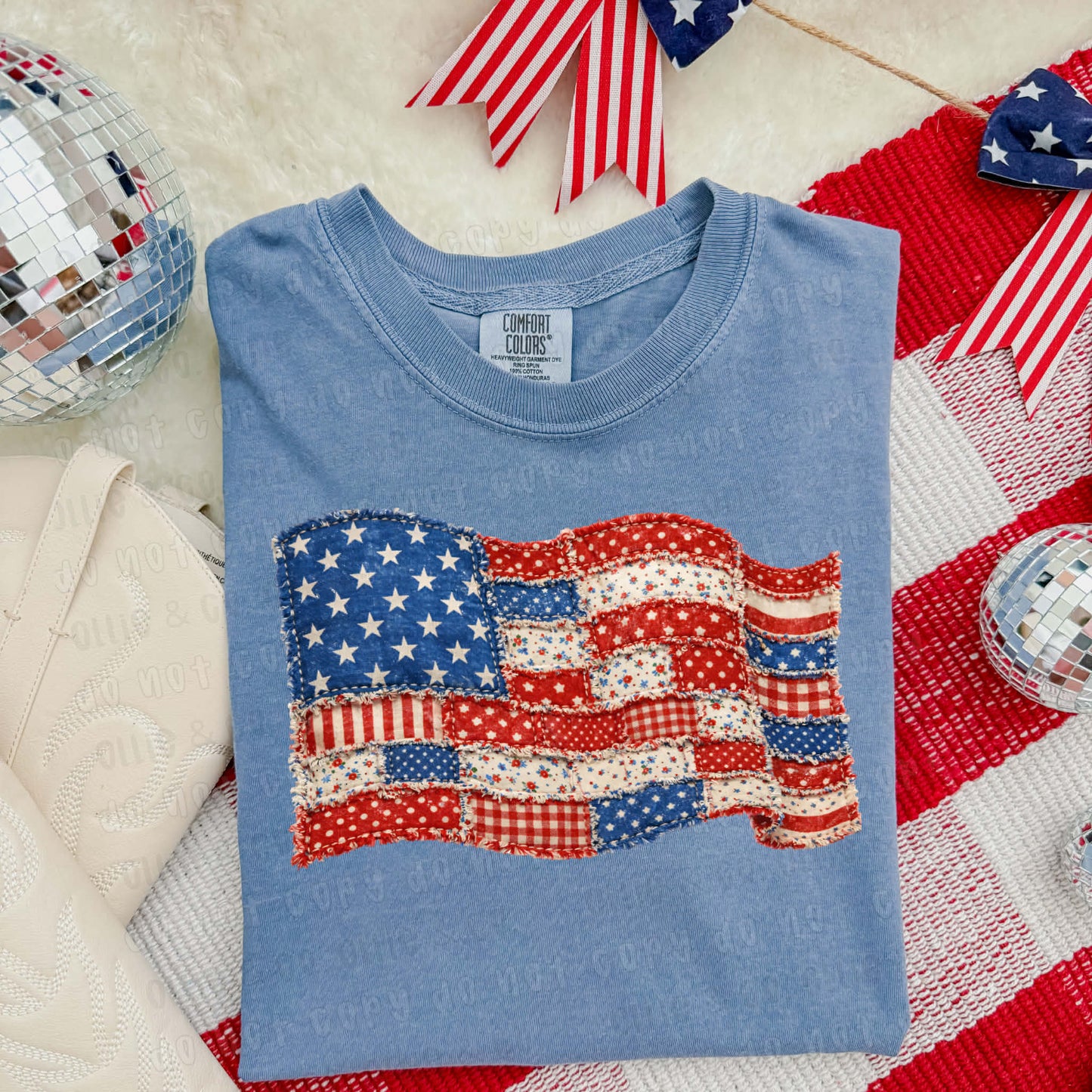 FAUX PATCHWORK FLAG - DTF TRANSFER