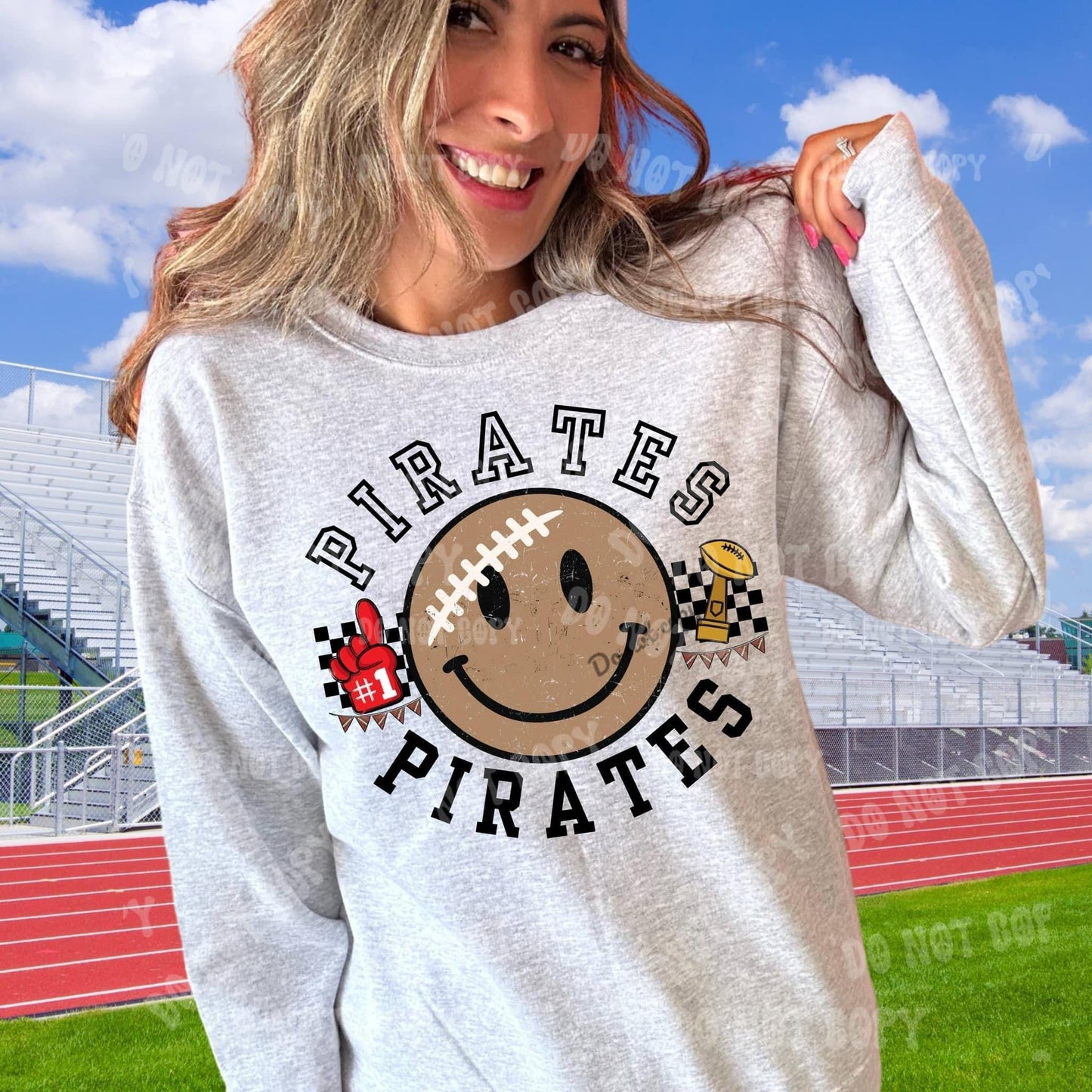 FOOTBALL MASCOT SMILEY - DTF TRANSFER
