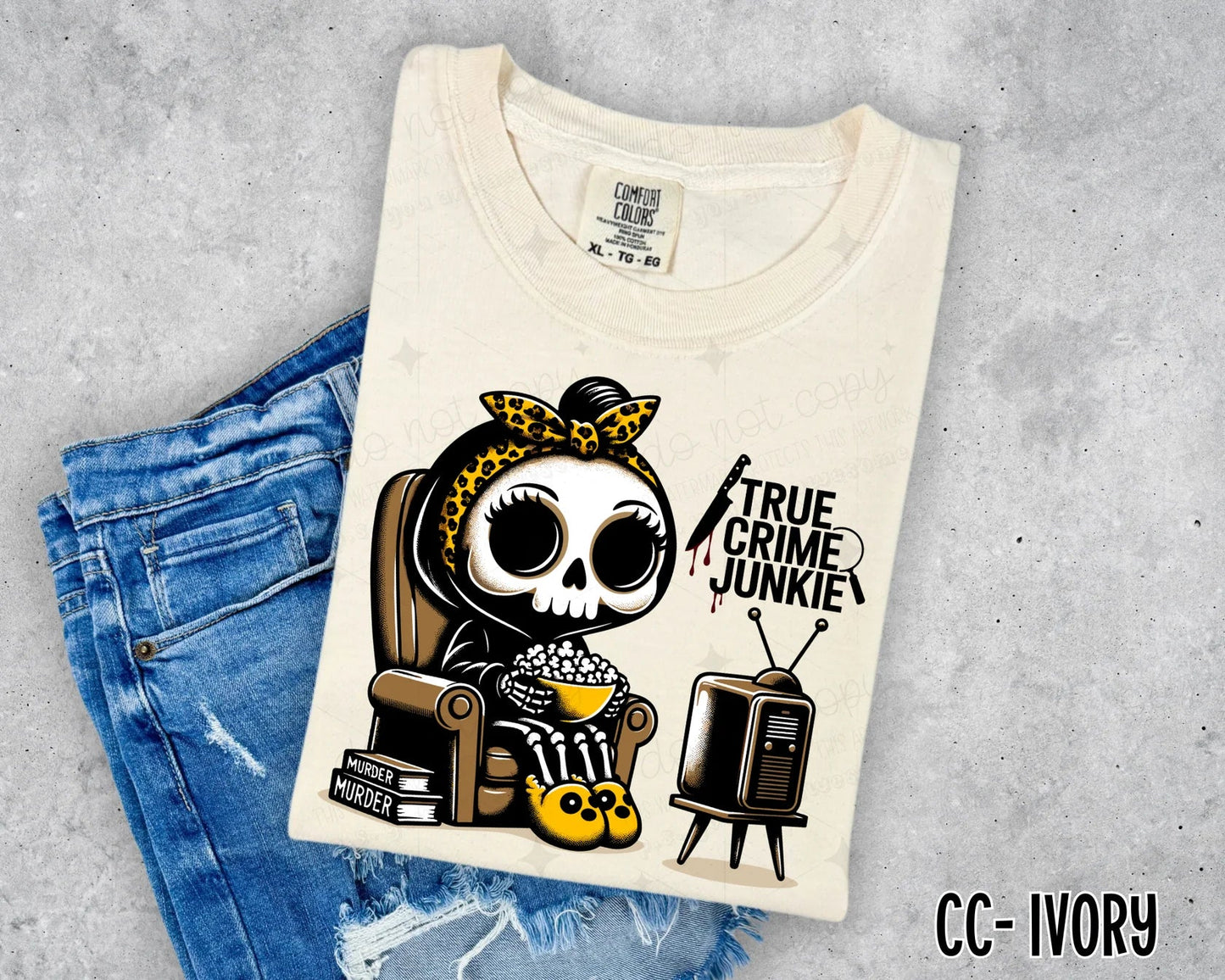 TRUE CRIME JUNKIE SKELLIE - DTF TRANSFER