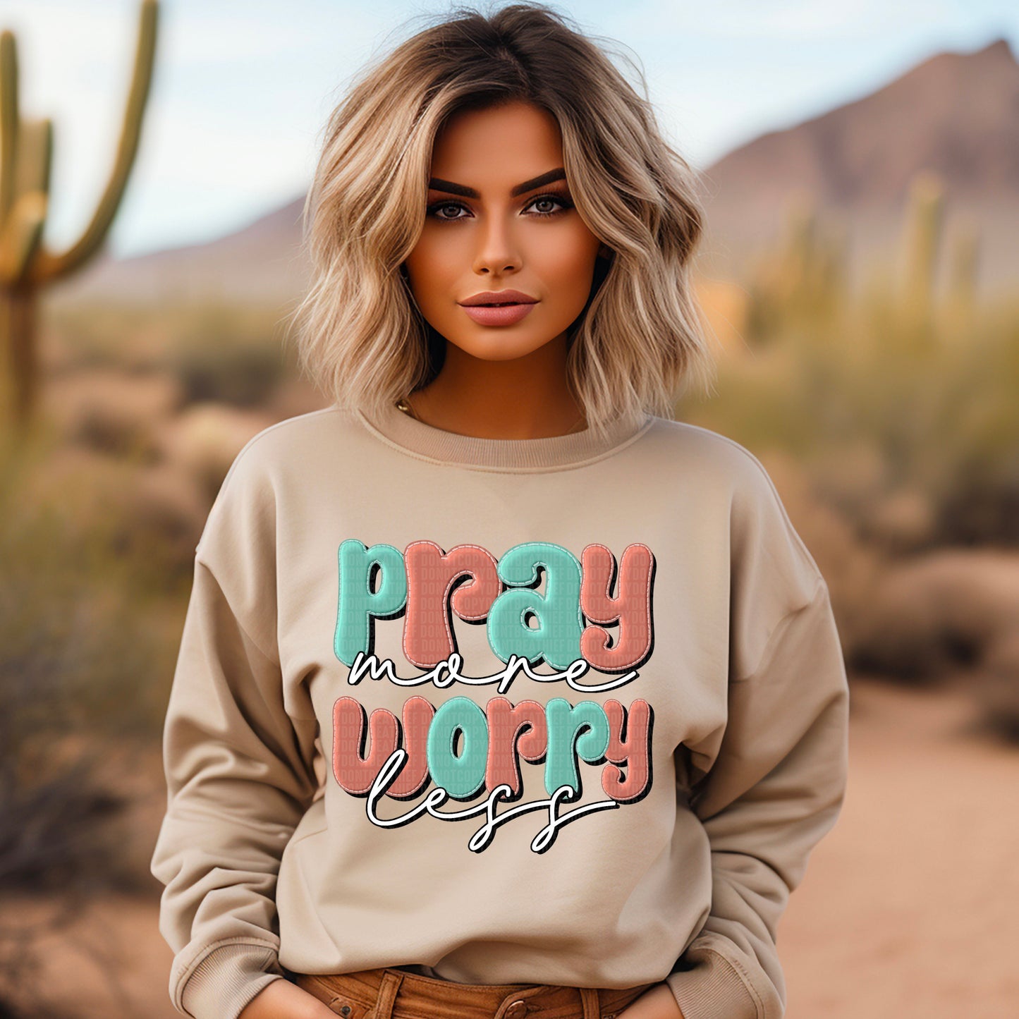 PRAY MORE WORRY LESS - DTF TRANSFER
