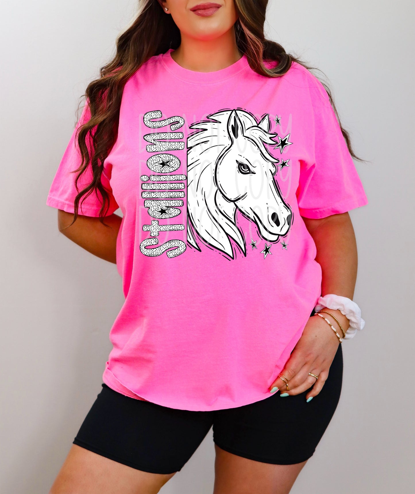 BLACK WHITE DOTTIE MASCOT - DTF TRANSFER