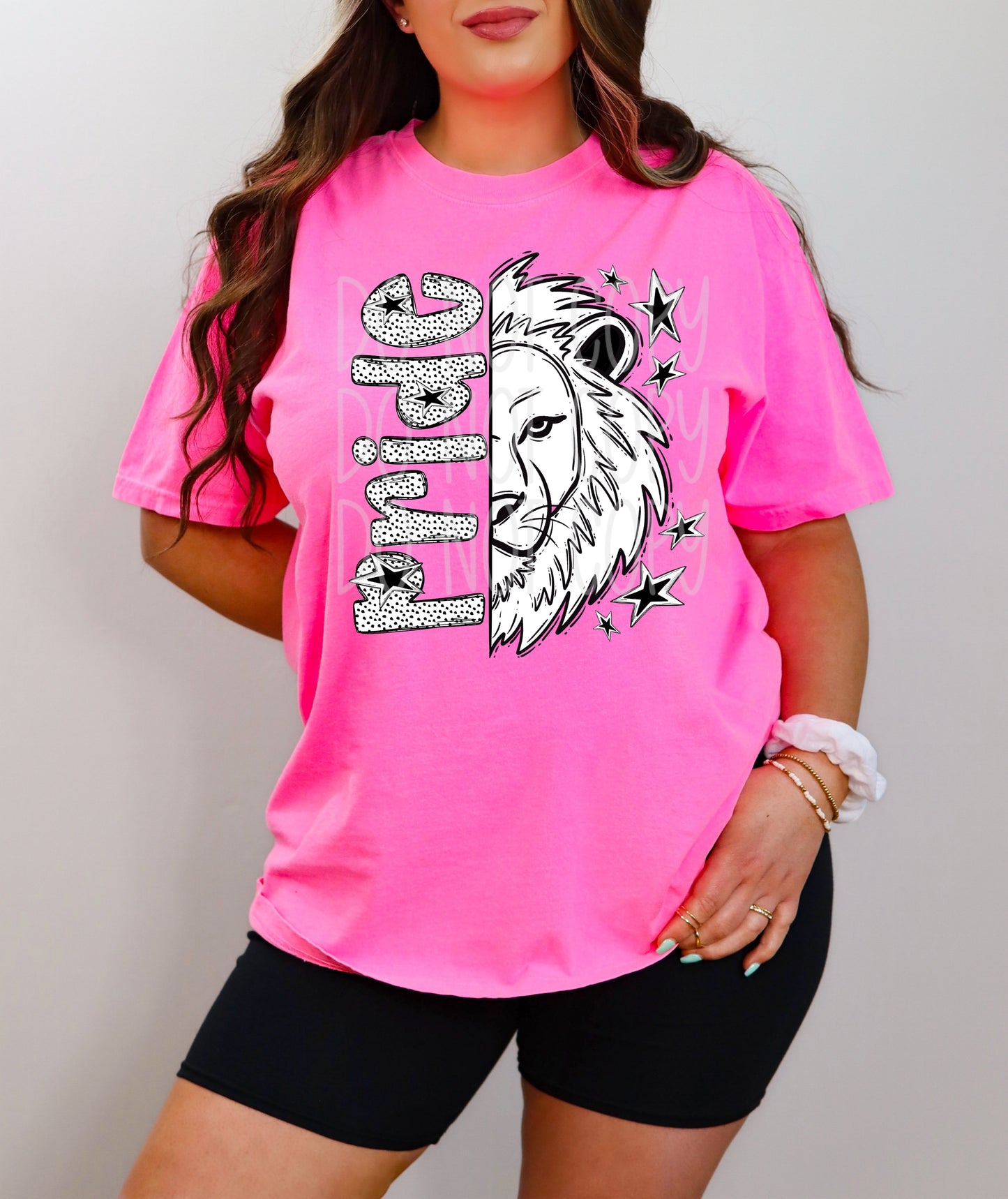 BLACK WHITE DOTTIE MASCOT - DTF TRANSFER