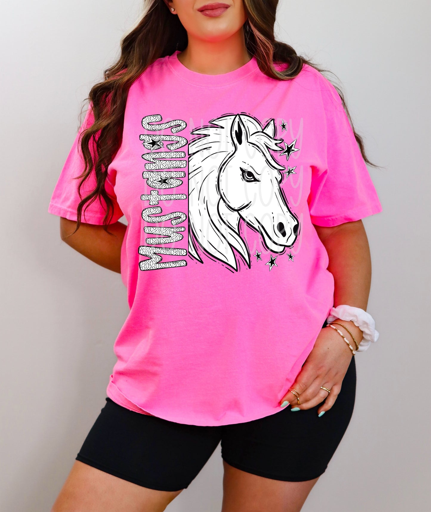 BLACK WHITE DOTTIE MASCOT - DTF TRANSFER