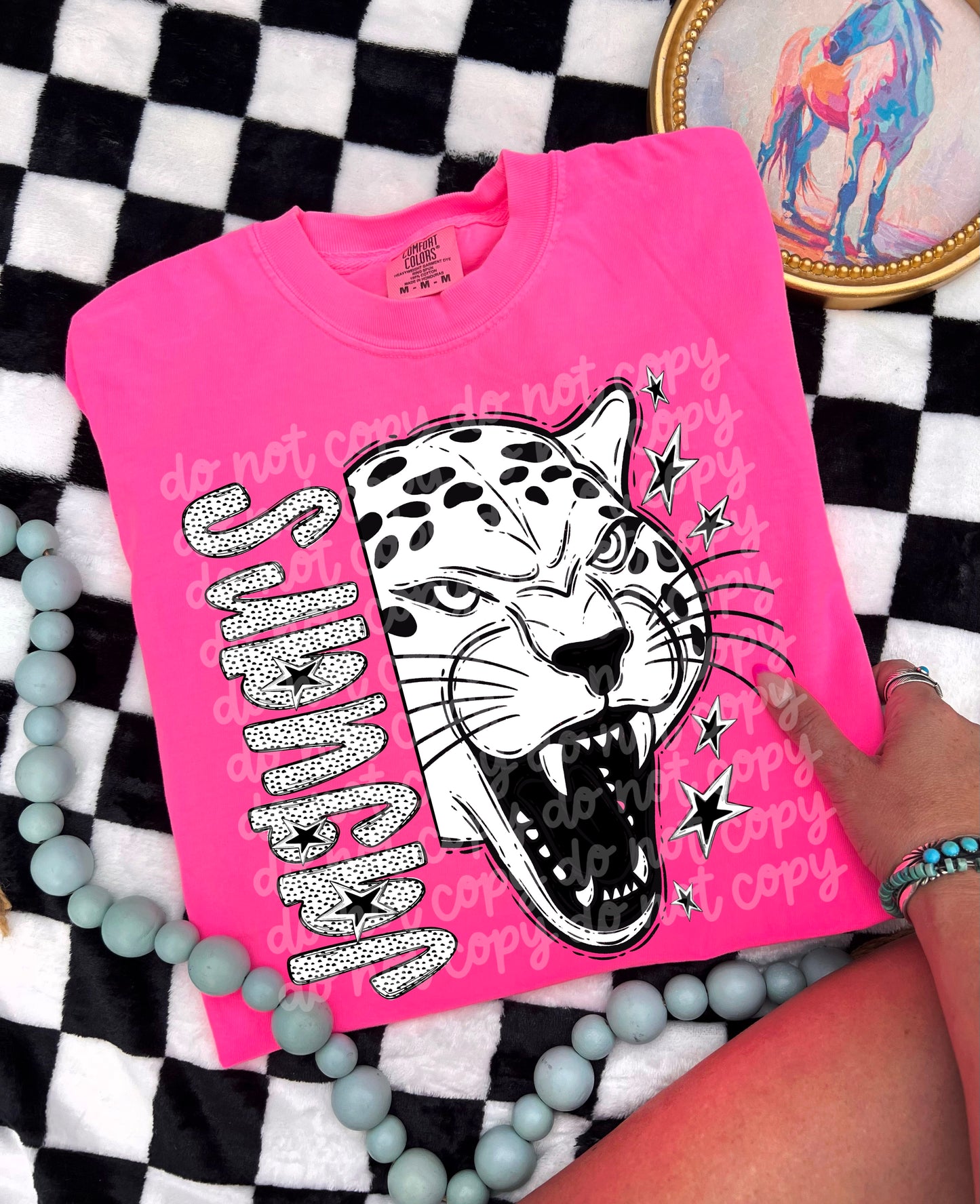 BLACK WHITE DOTTIE MASCOT - DTF TRANSFER