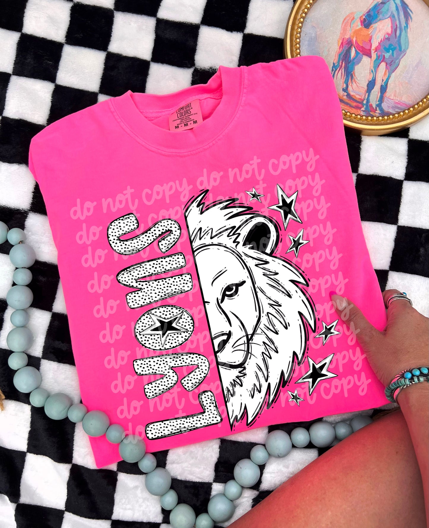 BLACK WHITE DOTTIE MASCOT - DTF TRANSFER