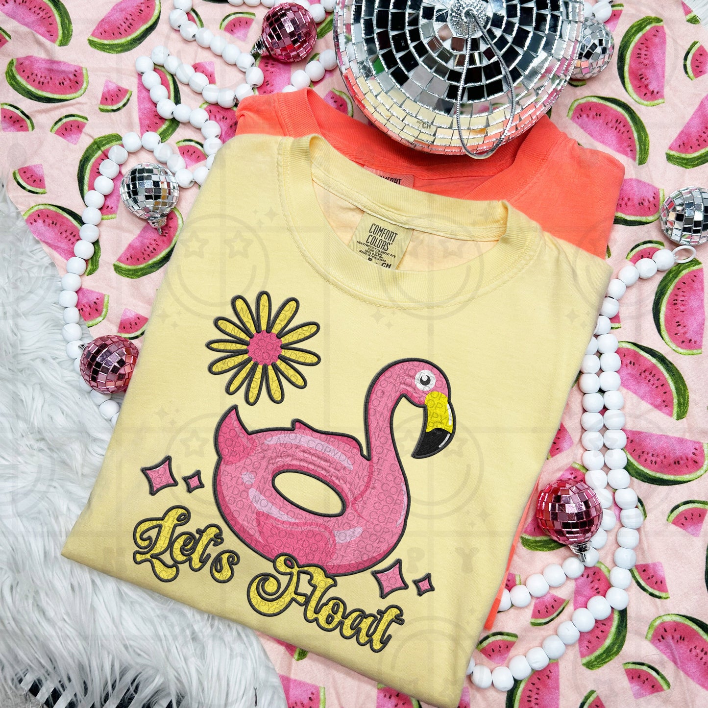 LETS FLOAT *FAUX EMBROIDERY* - DTF TRANSFER
