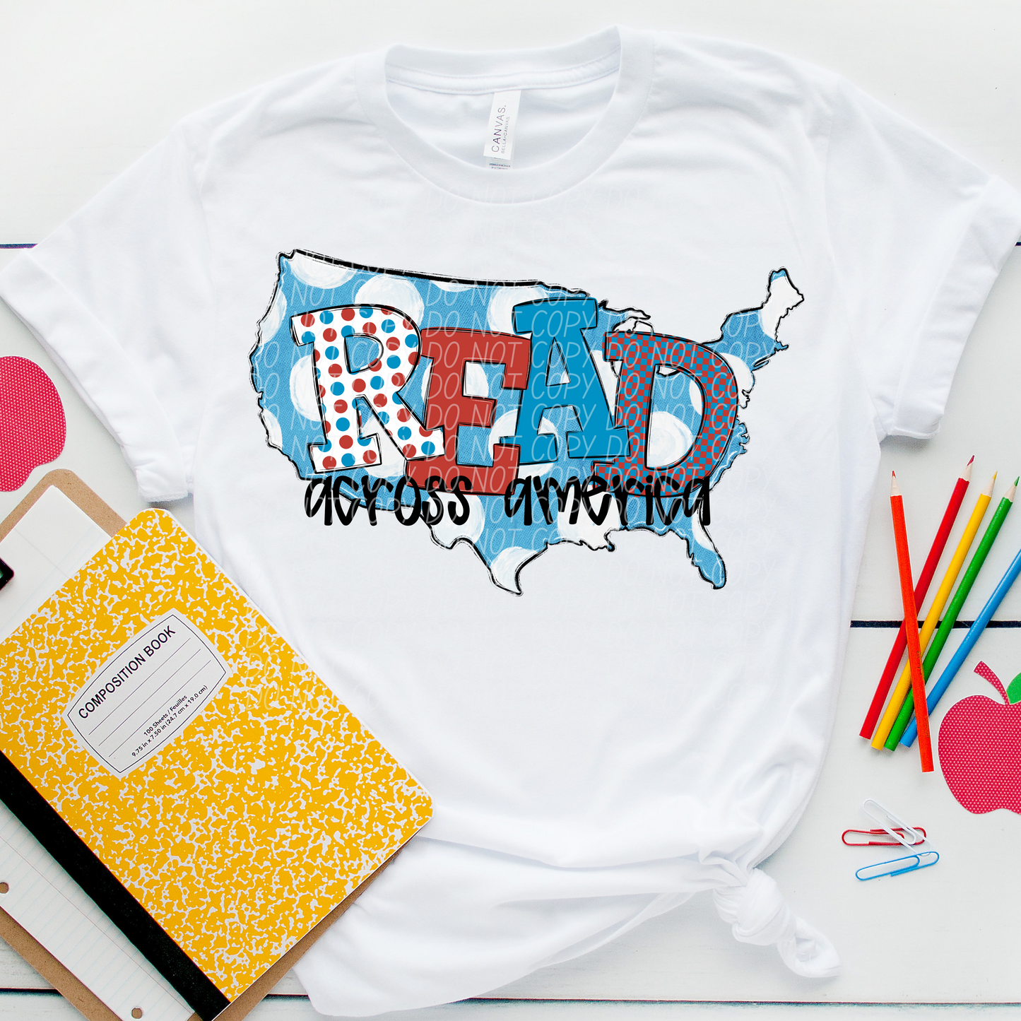 READ ACROSS AMERICA - DTF TRANSFER