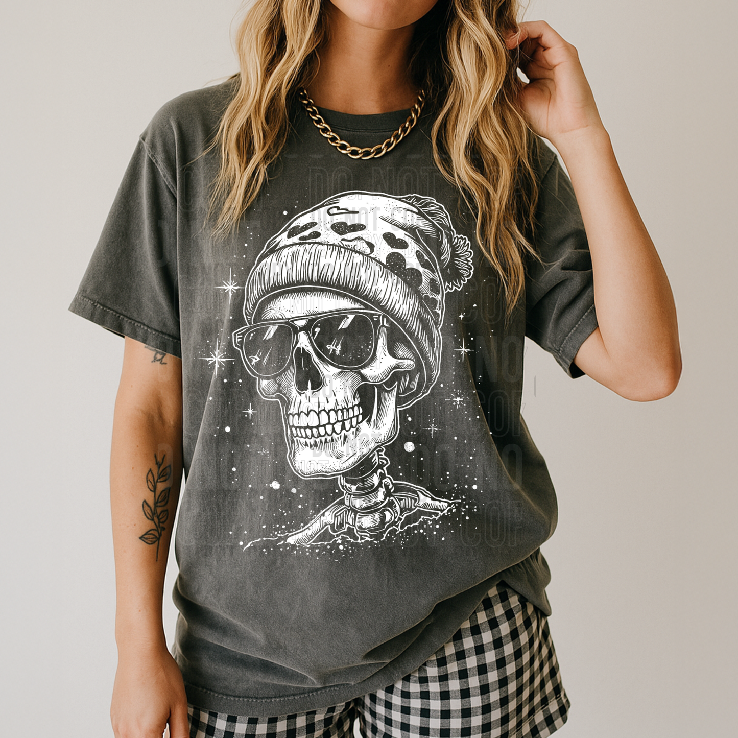 SKELETON HEART SPLATTER - DTF TRANSFER