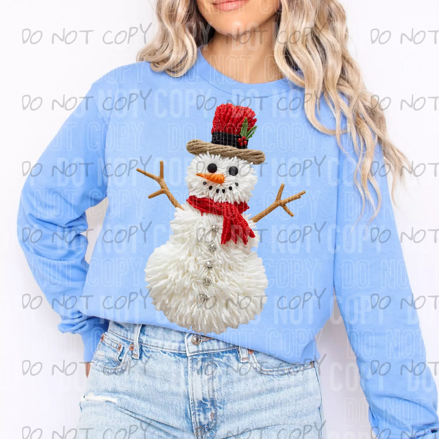 SNOWMAN FAUX YARN - DTF TRANSFER