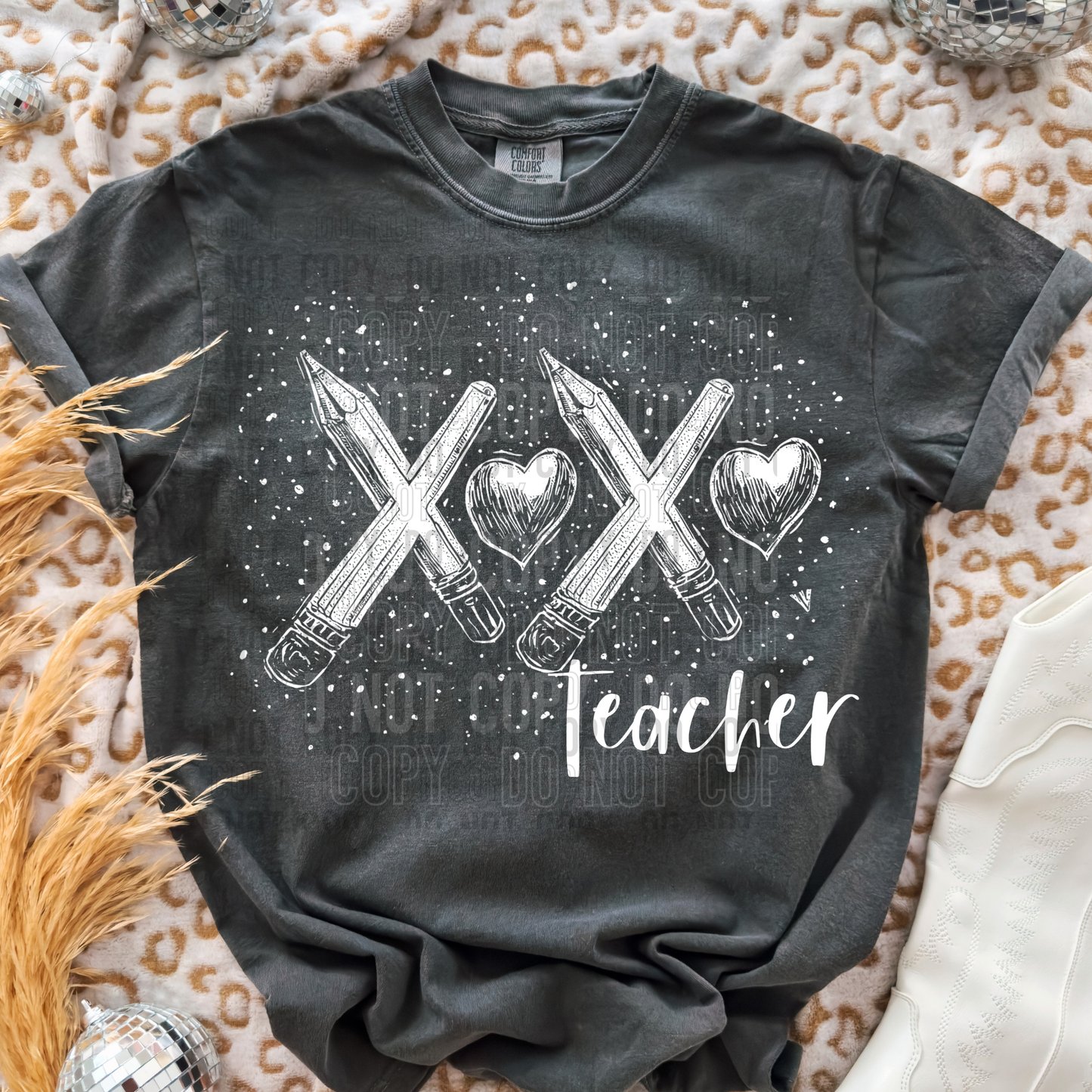 TEACHER XOXO SPLATTER - DTF TRANSFER