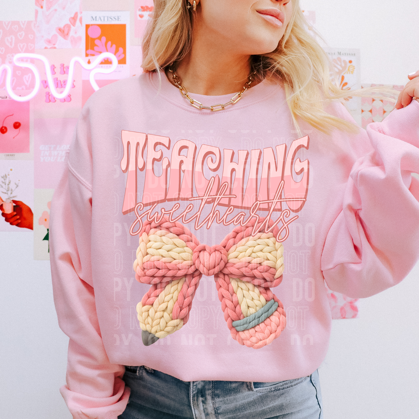 TEACHING SWEETHEARTS - FAUX YARN - DTF TRANSFER