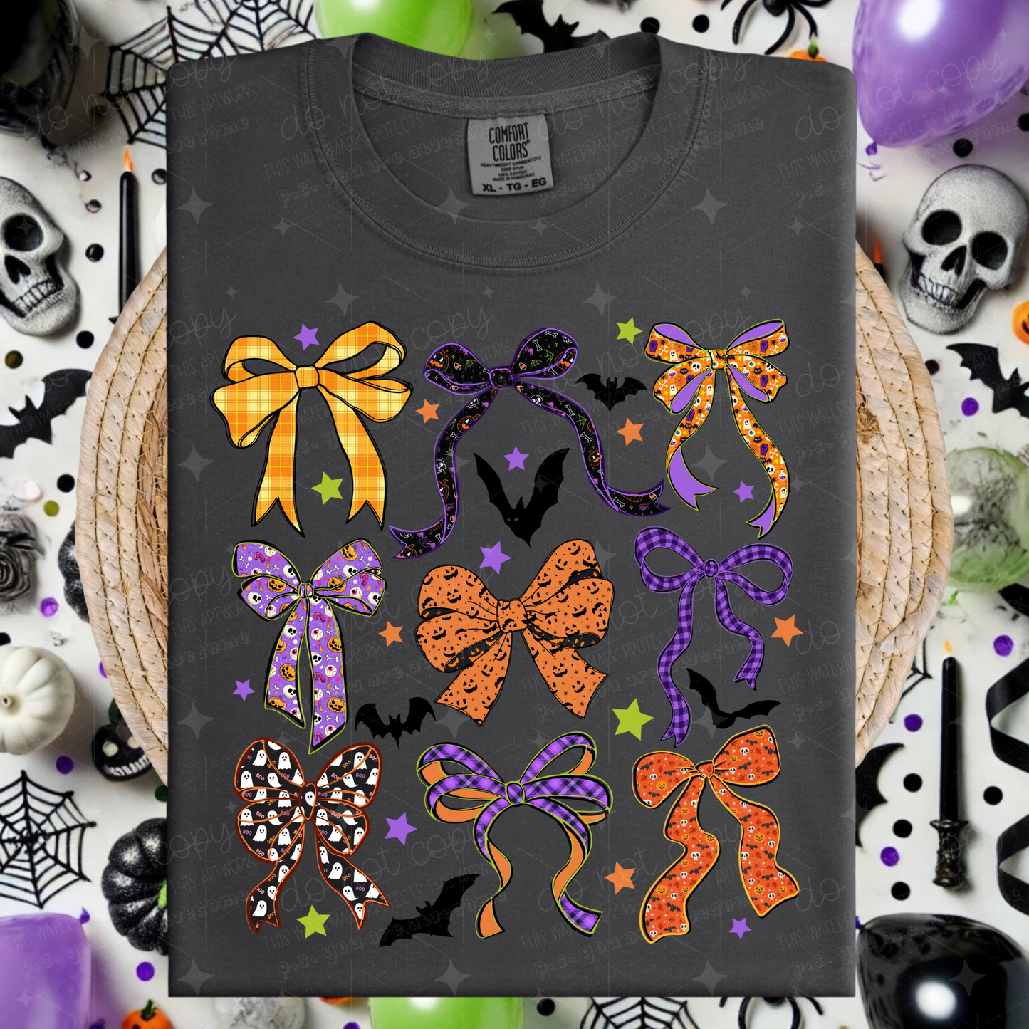 HALLOWEEN BOWS - DTF TRANSFER