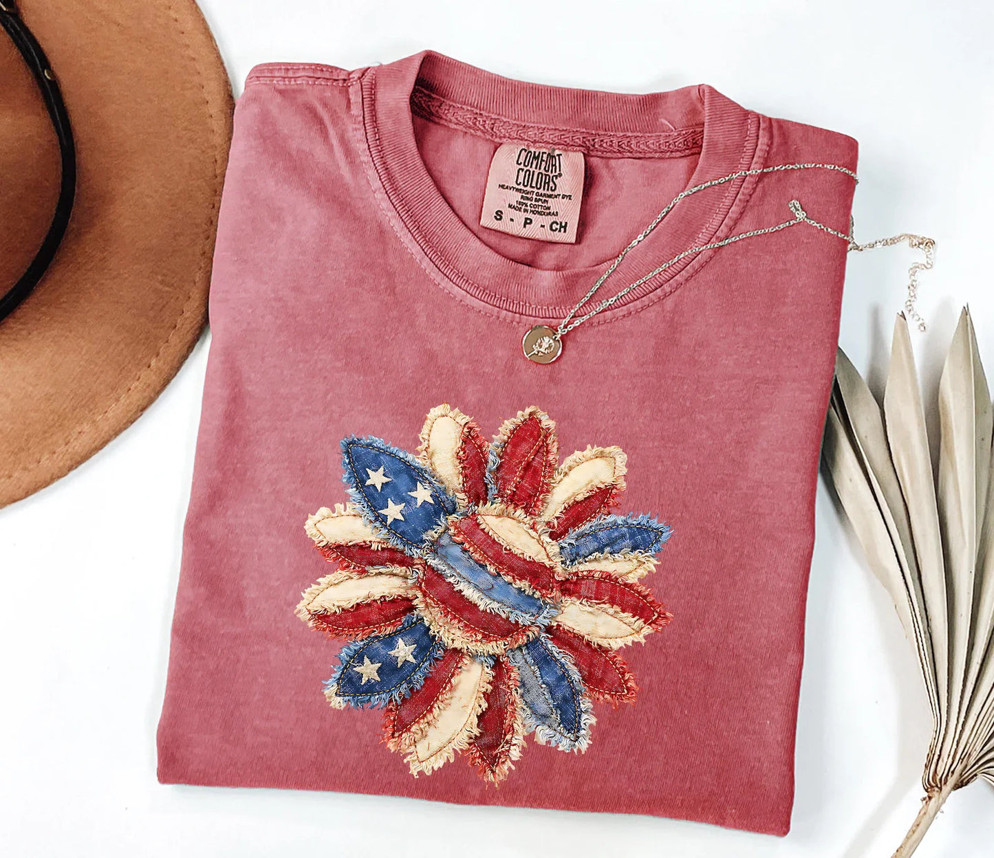 FAUX PATCHWORK FLOWER - DTF TRANSFER