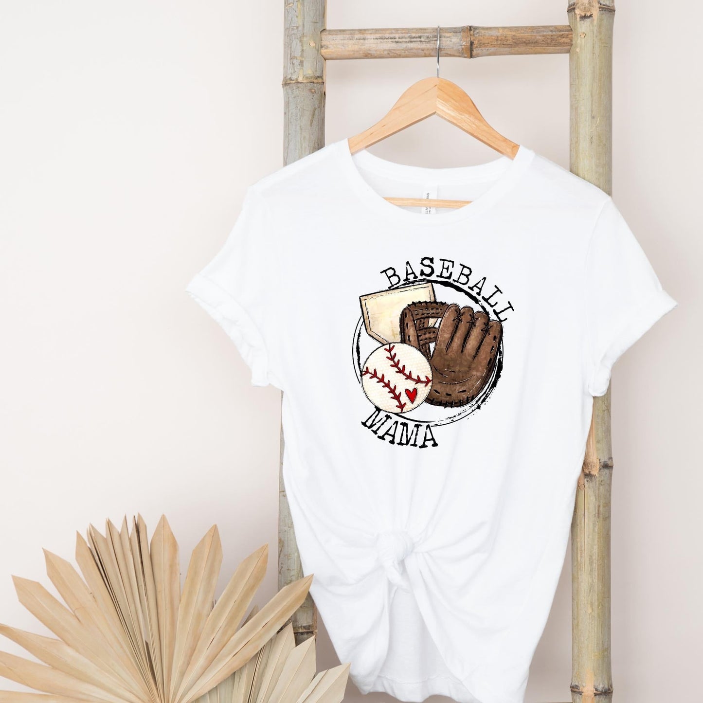 BASEBALL MAMA WITH GLOVE - DTF TRANSFER
