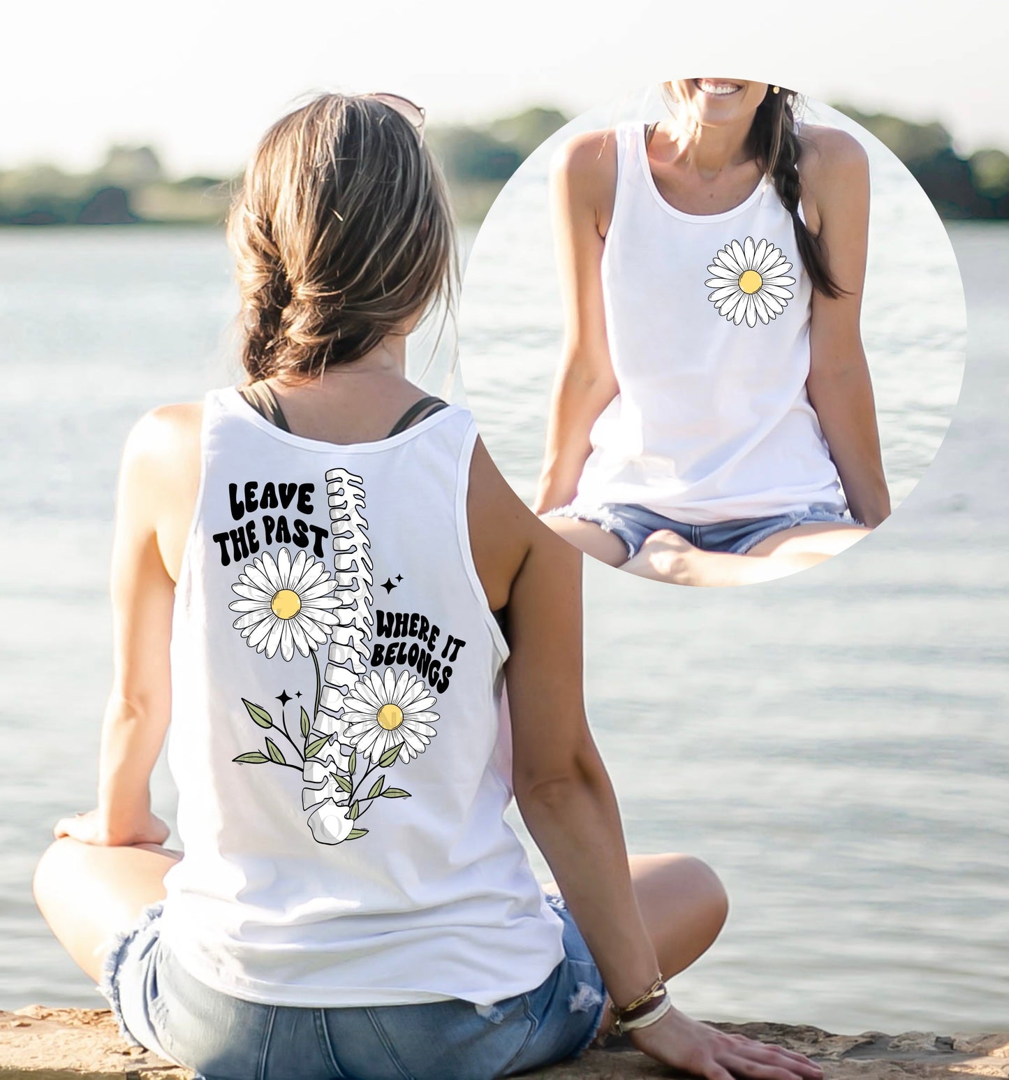 LEAVE THE PAST WHERE IT BELONGS - FRONT+BACK - DTF TRANSFER
