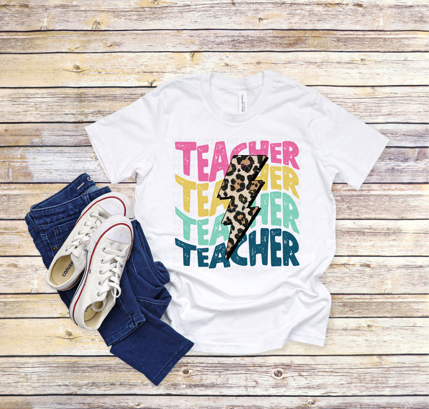 TEACHER LIGHTNING BOLT - DTF TRANSFER