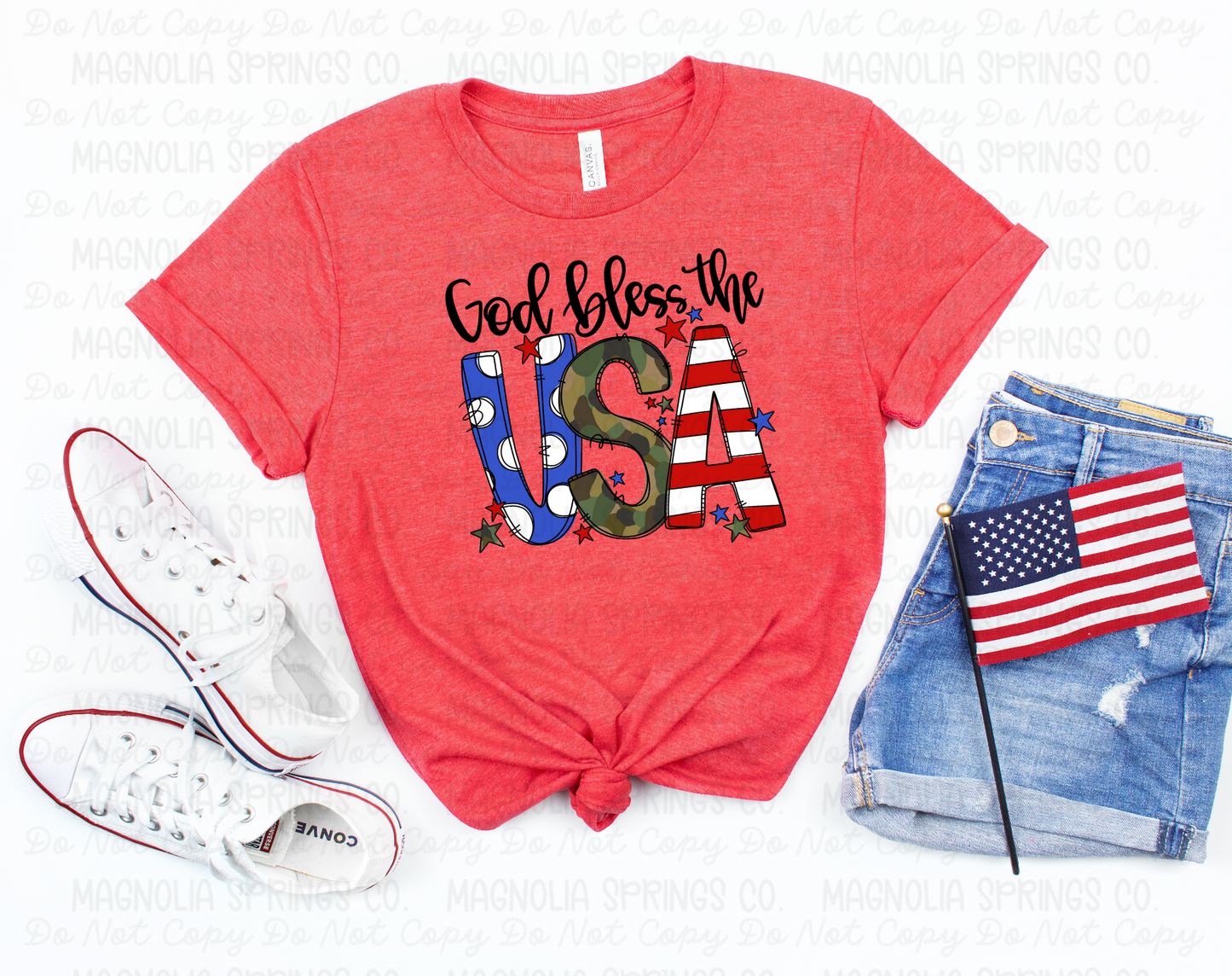 GOD BLESS THE USA - DTF TRANSFER