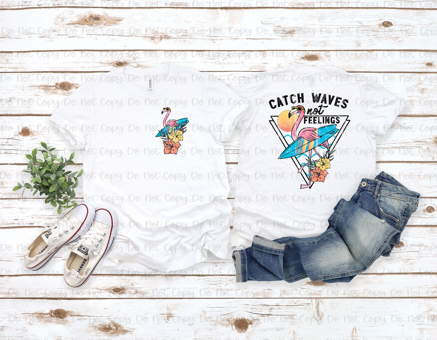 Catch the waves - FRONT+BACK - DTF TRANSFER