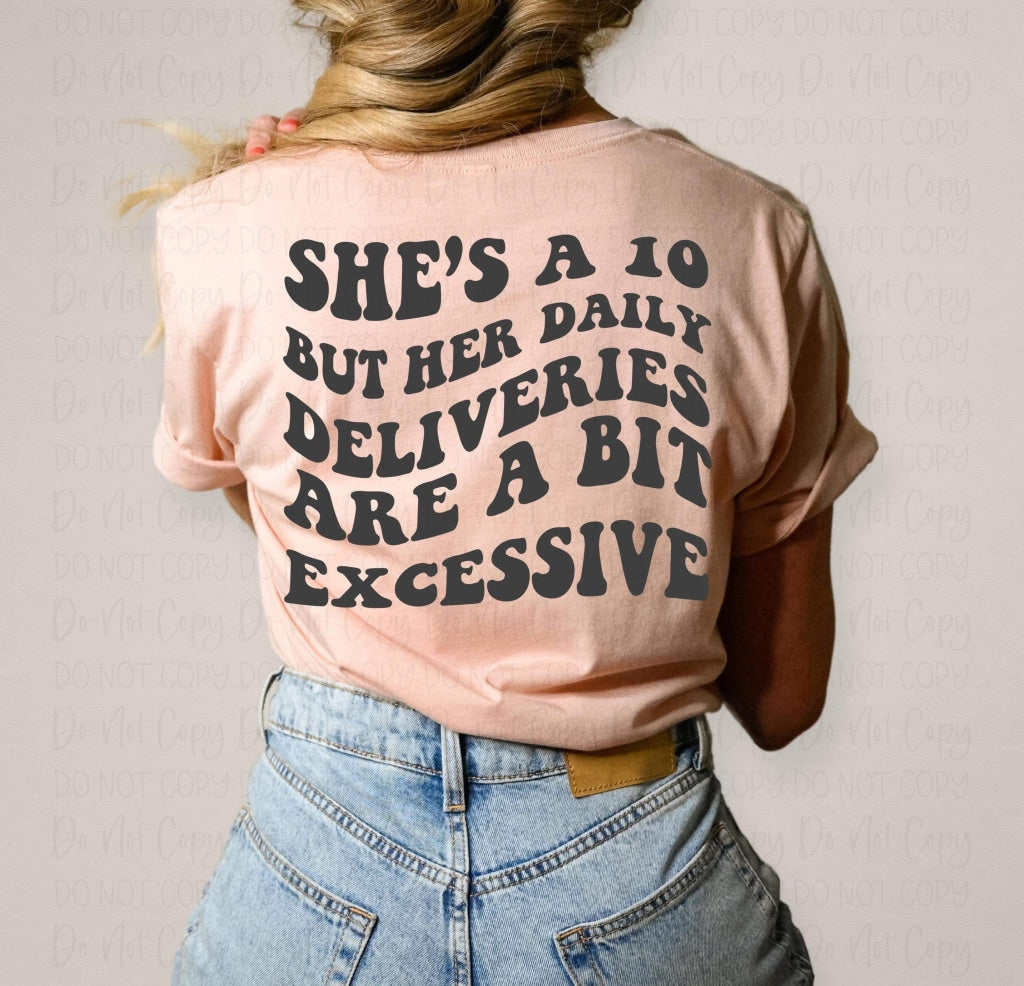 **ollie & Co Exclusive* Shes A 10 But Shes ... Dtf Transfer Only