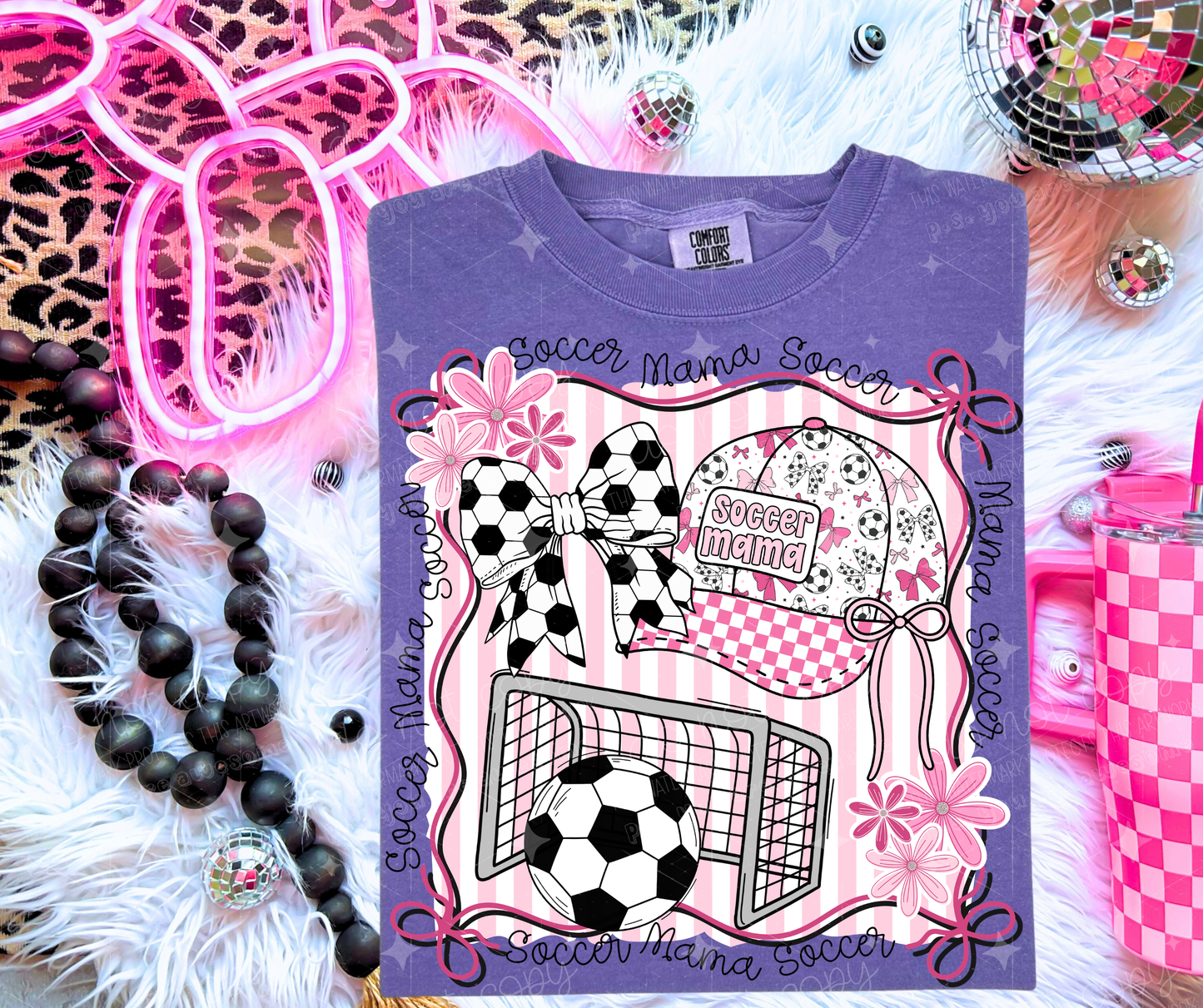 SOCCER MAMA HAT FRAME - FRONT+BACK - DTF TRANSFER