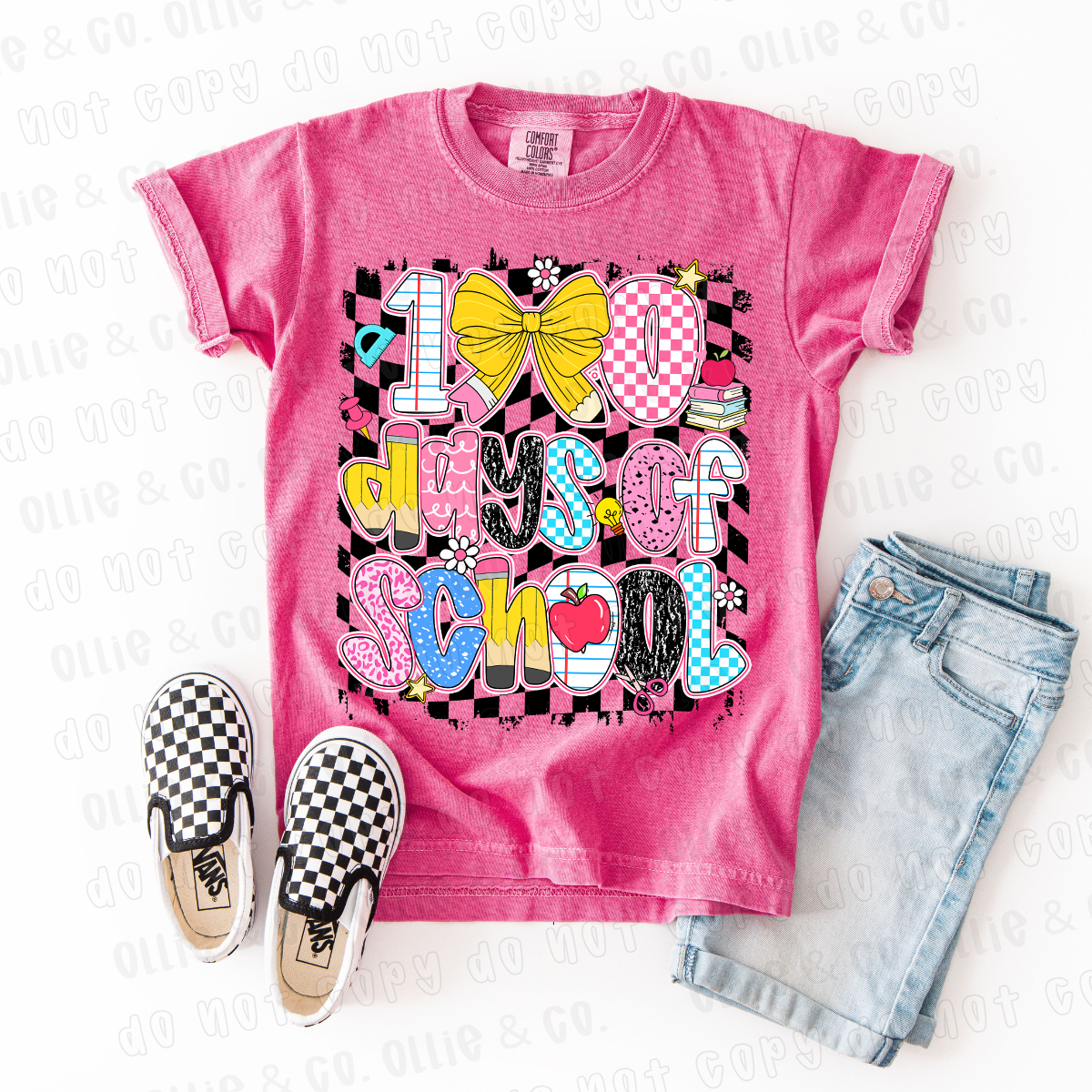 100 DAYS CHECKER - DTF TRANSFER