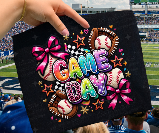 GAME DAY NEON BASEBALL - DTF TRANSFER