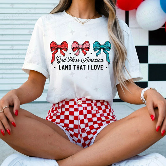 COQUETTE GOD BLESS AMERICA - DTF TRANSFER